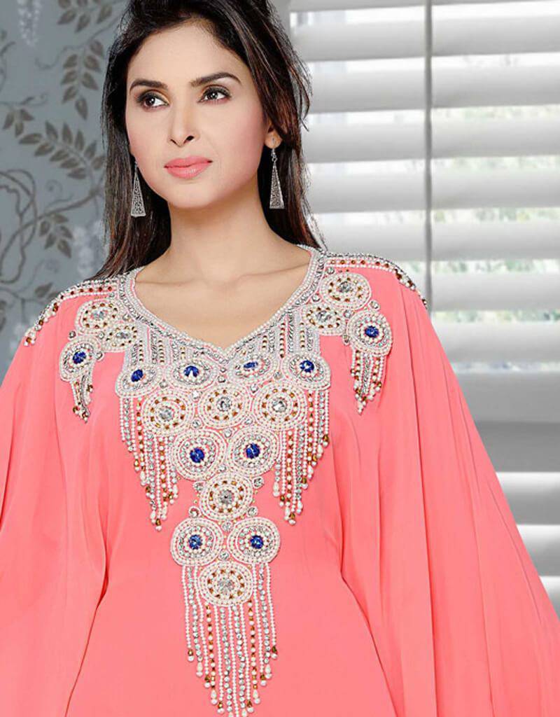 Elegant Embroidered Kaftan Dress for Women - Boho Chic Beach Cover Up, Summer Vacation Wear, Poolside Lounge & Resort Outfit