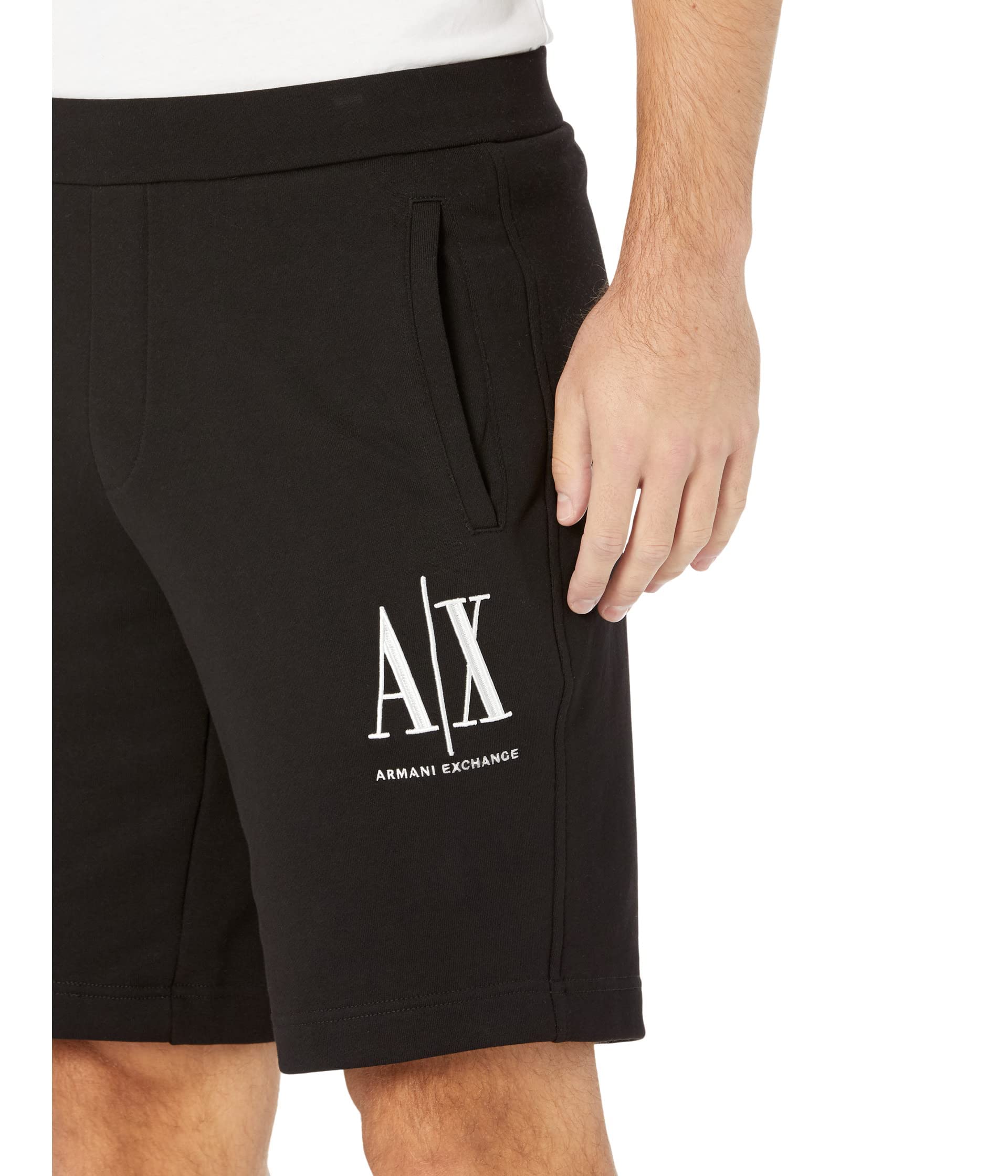 Armani Exchange Men's Embroidered Logo Shorts - Casual Summer Shorts for Men | Perfect for Beach, Gym & Streetwear Fashion