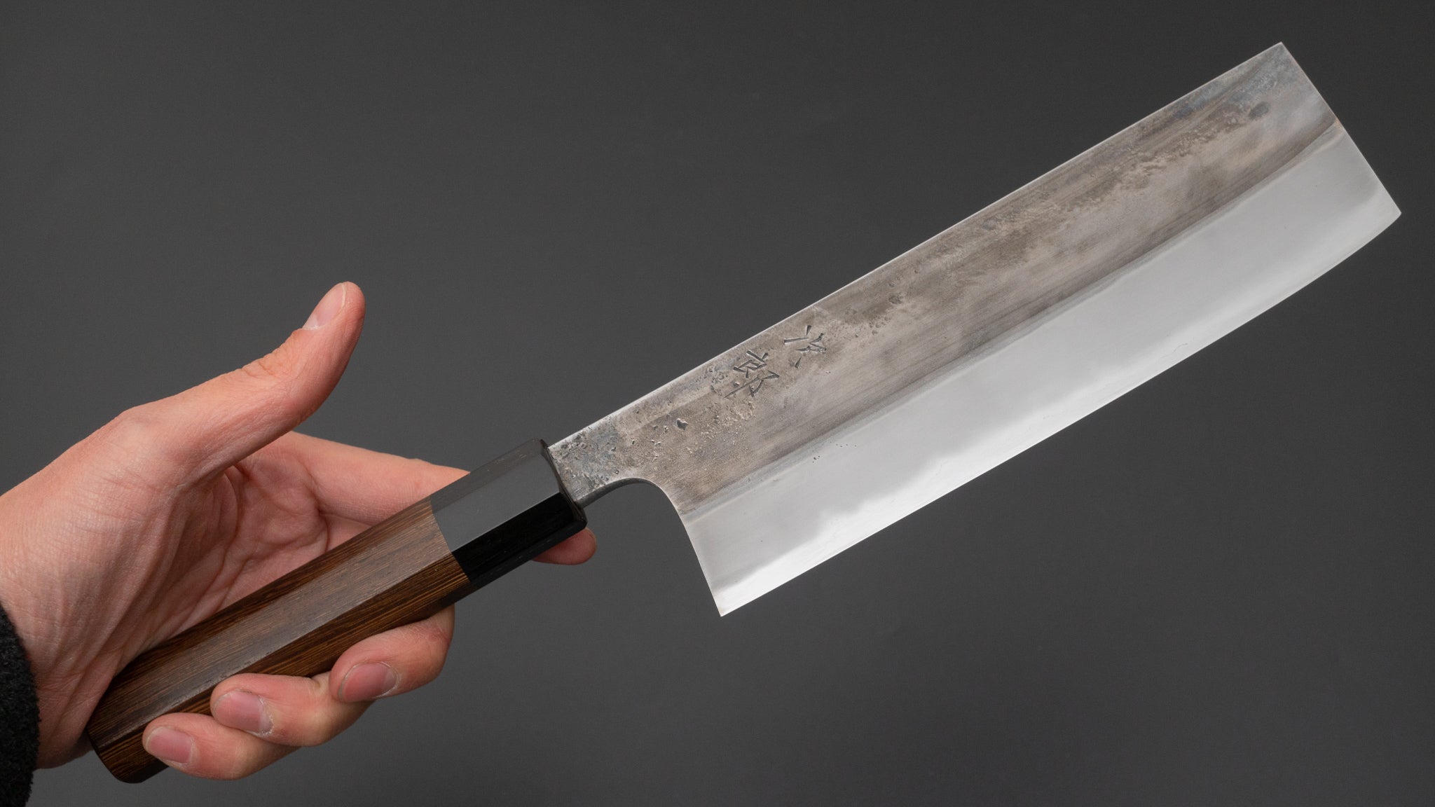 Premium Jiro Tsuchime Wa Nakiri 180mm Japanese Chef Knife with Taihei Tagayasan Handle - Perfect for Sushi, Vegetables & Precision Cutting (#561)