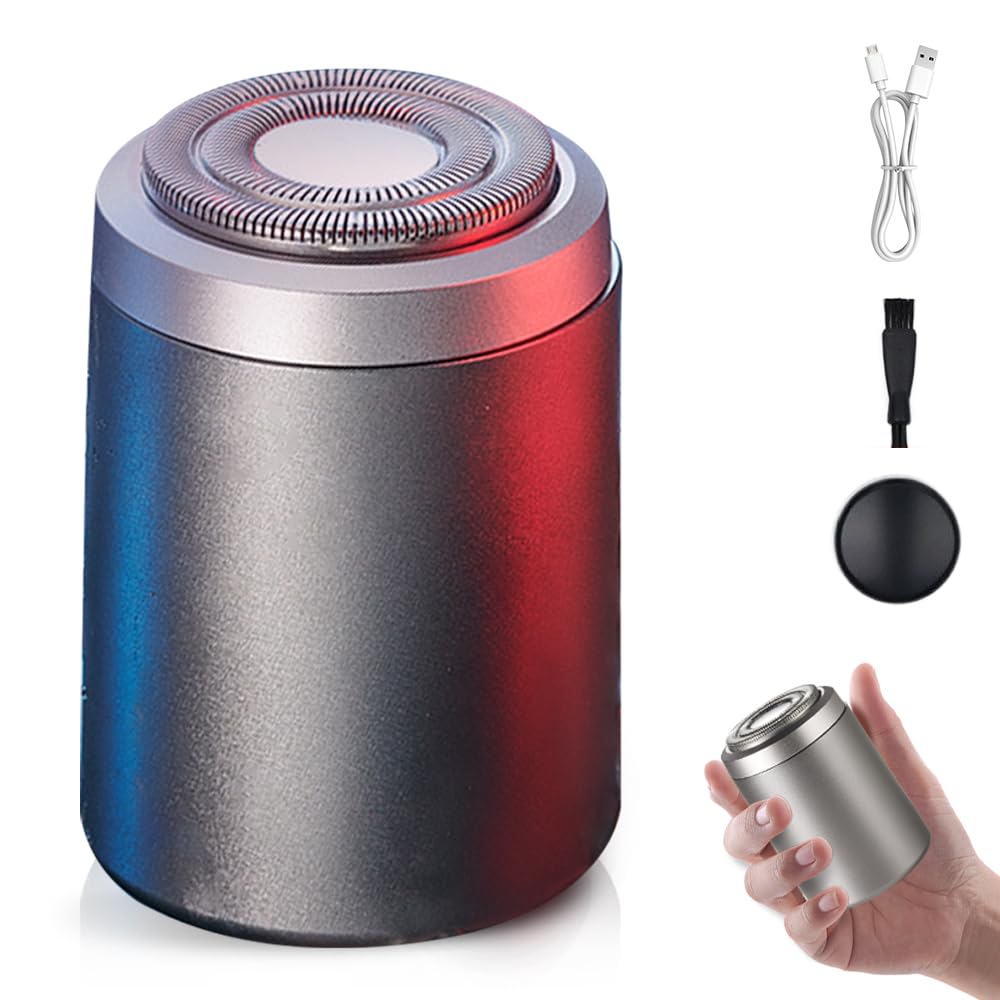 2024 Upgraded Mini Electric Shaver for Men & Women - USB Rechargeable, Waterproof, Portable Pocket Travel Shaver - Perfect for Home, Office & On-the-Go Grooming (Purple)