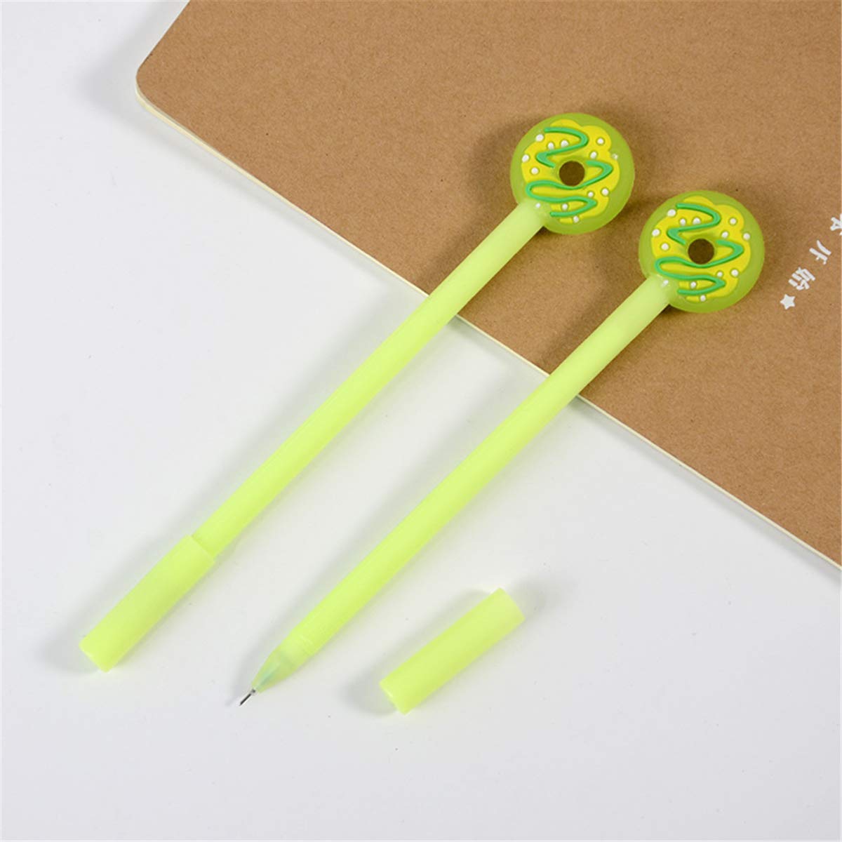 Original Fashion Designed Gel Pens - Cute Cartoon Doughnut-Shaped Ballpoint Pens, Creative Stationery & Office Supplies (6-Pack) for School, Work & Gift Giving