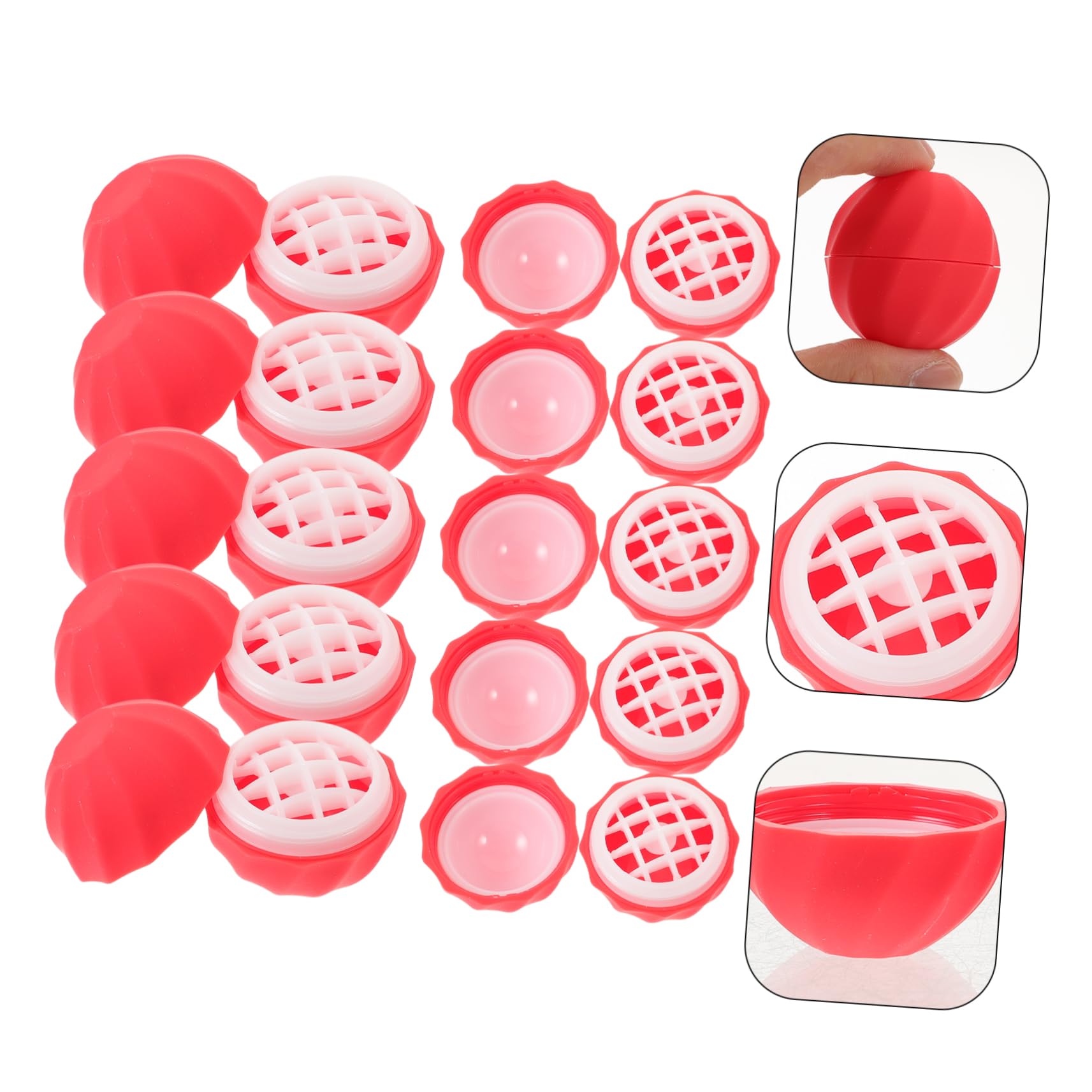 10pcs Empty Spherical Lipstick Cases - Plastic Lip Balm Containers for Kids & Adults - Reusable Lip Gloss Jars for DIY Cosmetics & Makeup Storage - Perfect for Travel, Gifts, and Home Organization