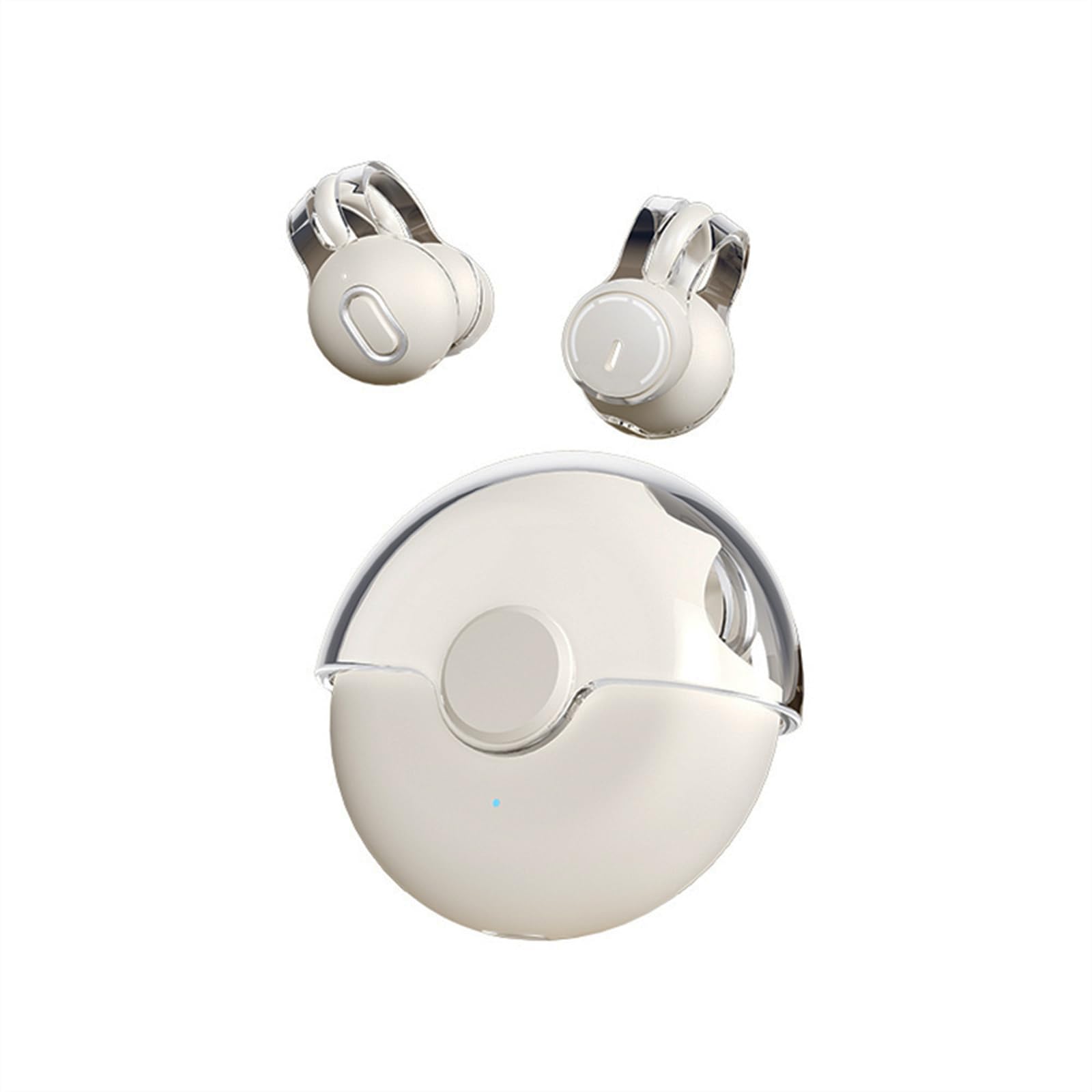 Wireless Bluetooth Bone Conduction Headphones - Open Ear Clip-On Earbuds for Running, Cycling & Workouts - Sweatproof & Comfortable Sports Earphones