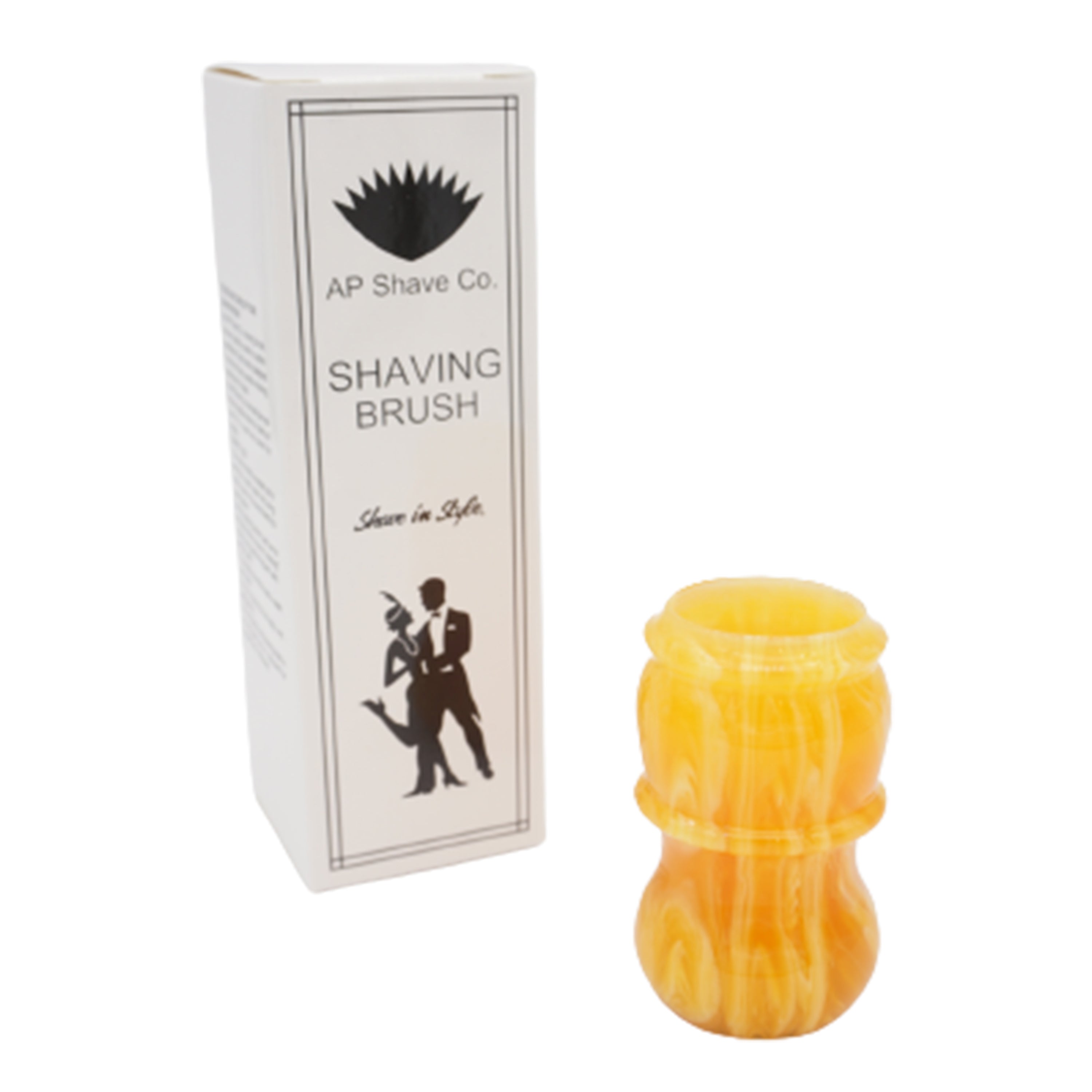 Premium Amber Handcrafted Shaving Brush Handle for Wet Shaving - Fits 24mm & 26mm Knots - Perfect for Traditional Barber Shaving & Luxury Grooming Gifts