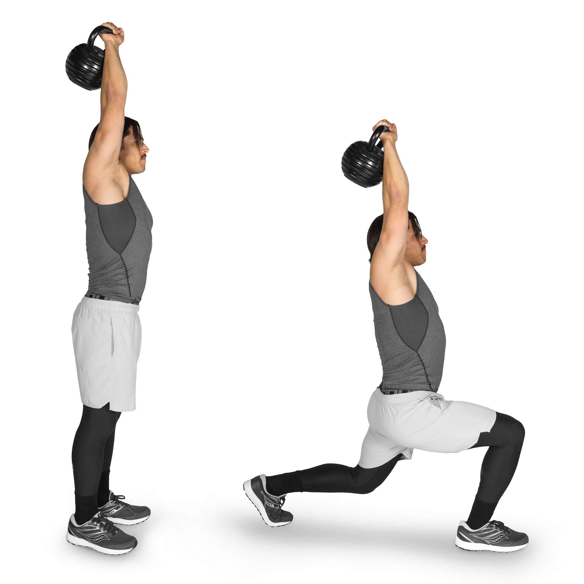 ProsourceFit Adjustable 40-lb Cast Iron Kettlebell Weight Set for Home Gym Strength Training - Perfect for Full Body Workouts, HIIT, CrossFit & Functional Fitness at Home