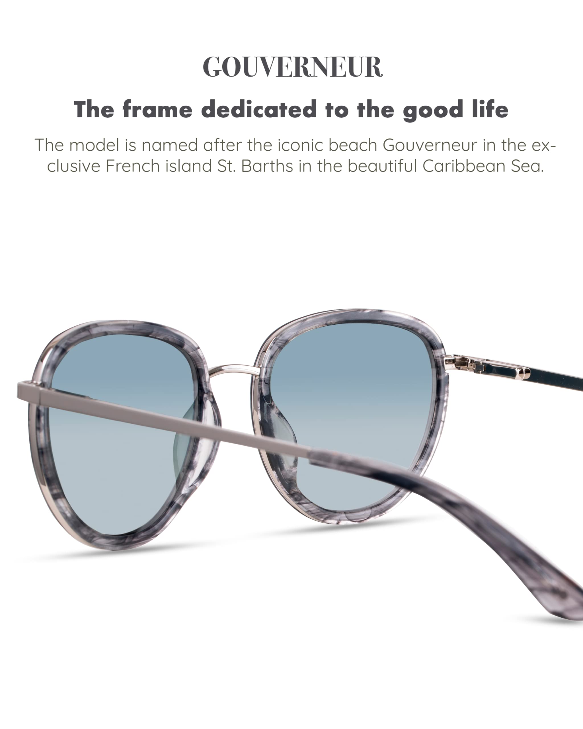 Christopher Cloos Gouverneur Danish Designer Polarized Sunglasses for Men & Women - UV Protection, Lightweight Frame for Driving, Travel & Outdoor Activities