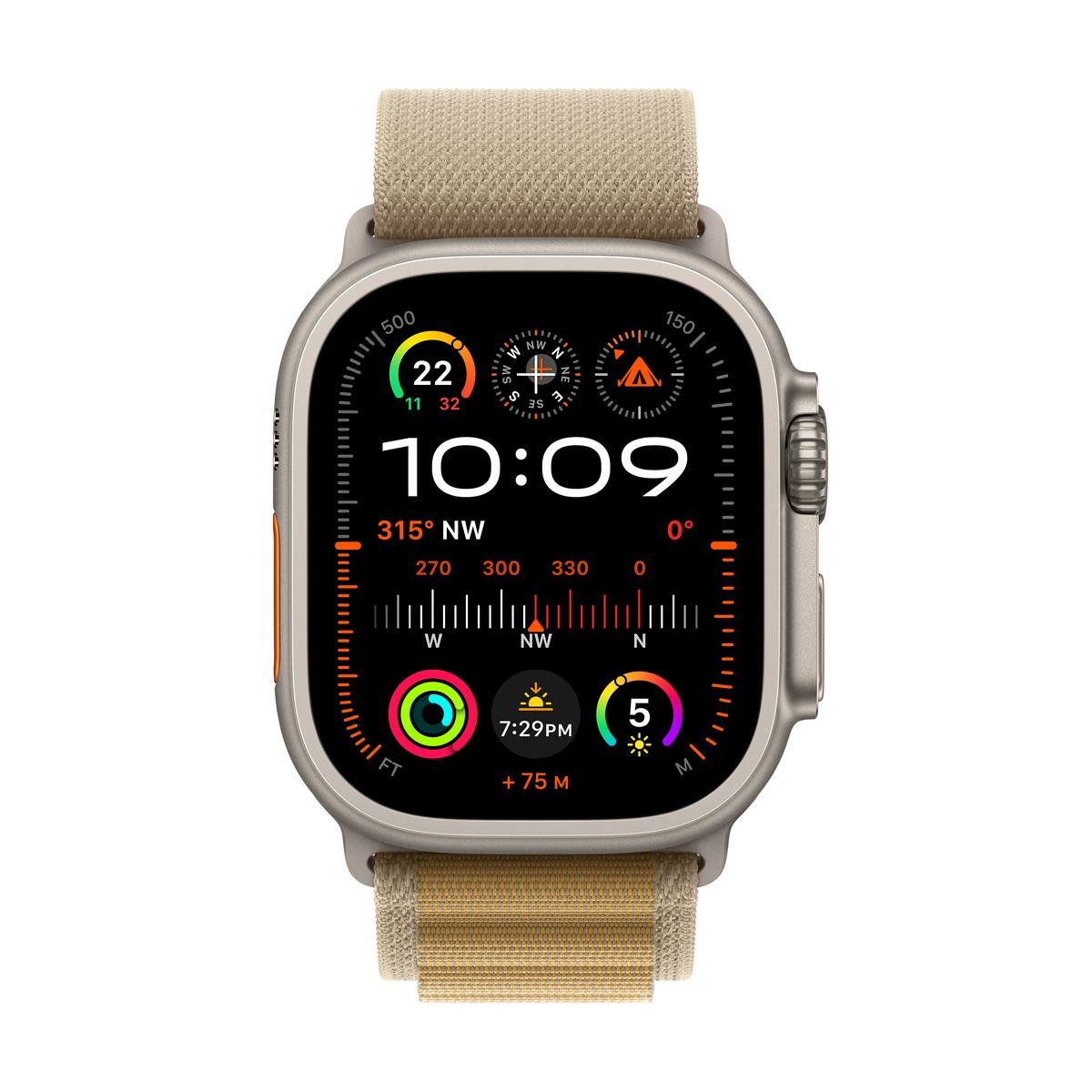 Apple Watch Ultra 2 [GPS + Cellular] Titanium Case Smartwatch (2024) - Fitness Tracker, Heart Rate Monitor & Waterproof for Swimming, Hiking & Outdoor Adventures
