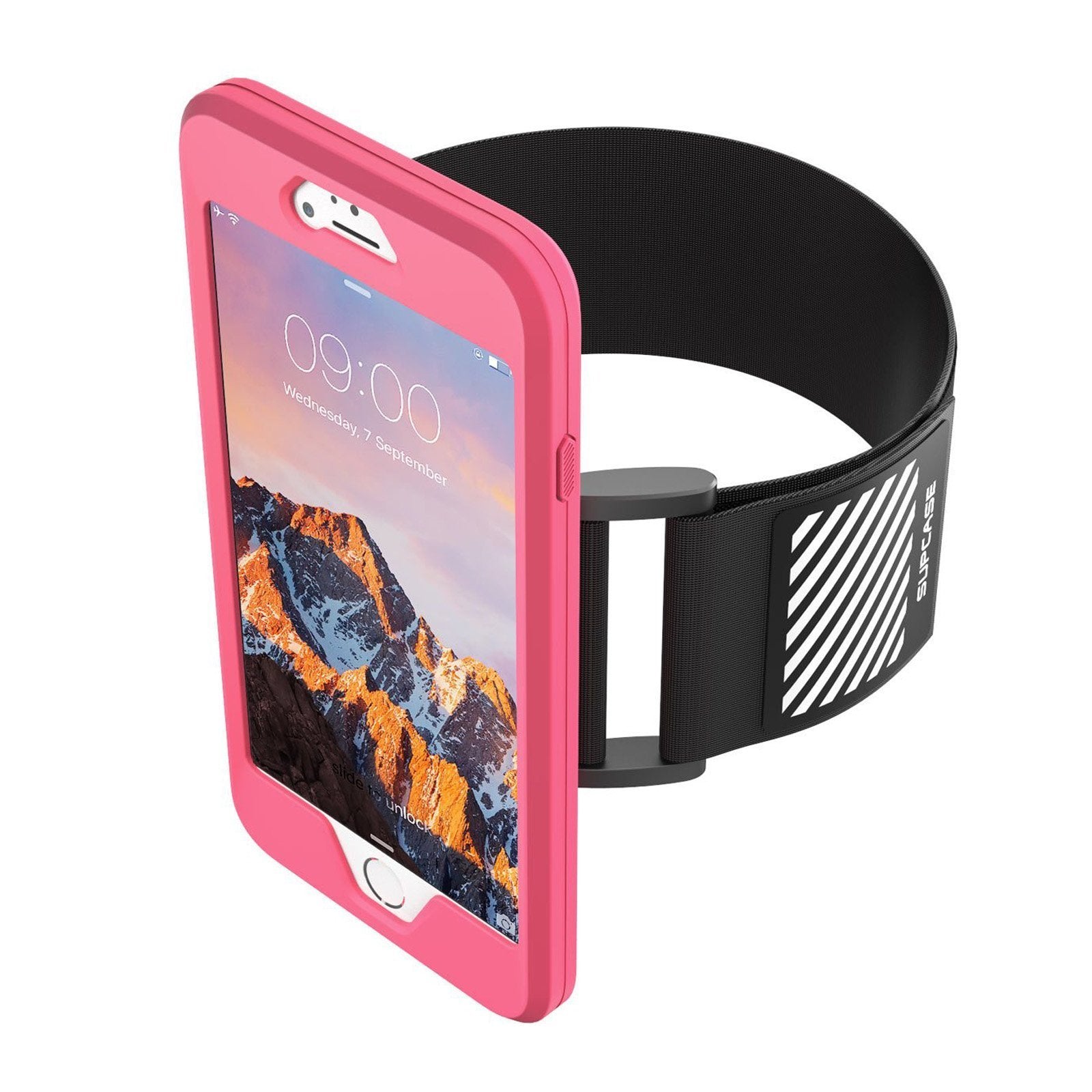 iPhone 7 Plus / 8 Plus Running Armband Case - Pink Sports Waistband for Jogging, Gym & Outdoor Activities
