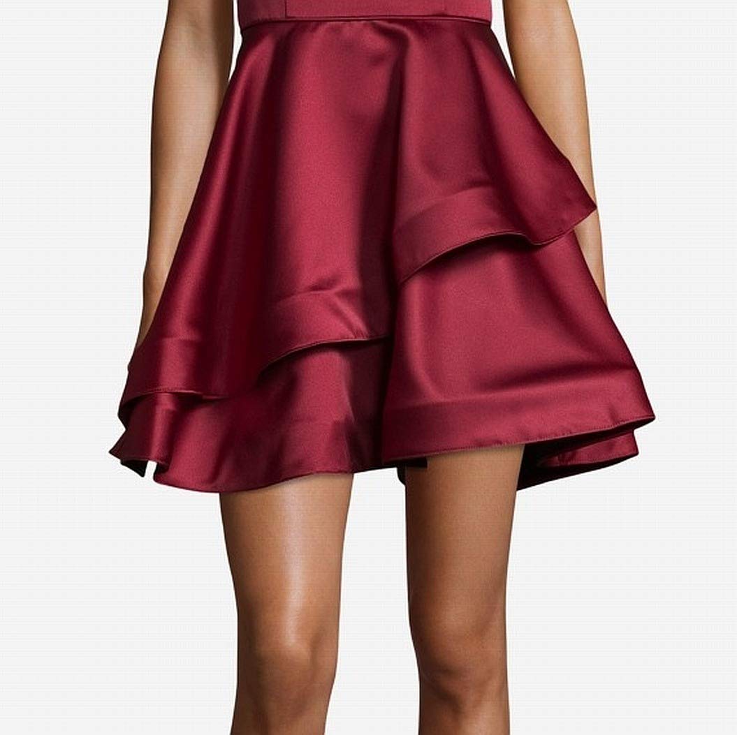 Betsy & Adam Women's Solid Tiered Dress - Red, Size 4 | Elegant Casual & Party Wear for Women | Perfect for Weddings, Cocktail Parties & Special Occasions