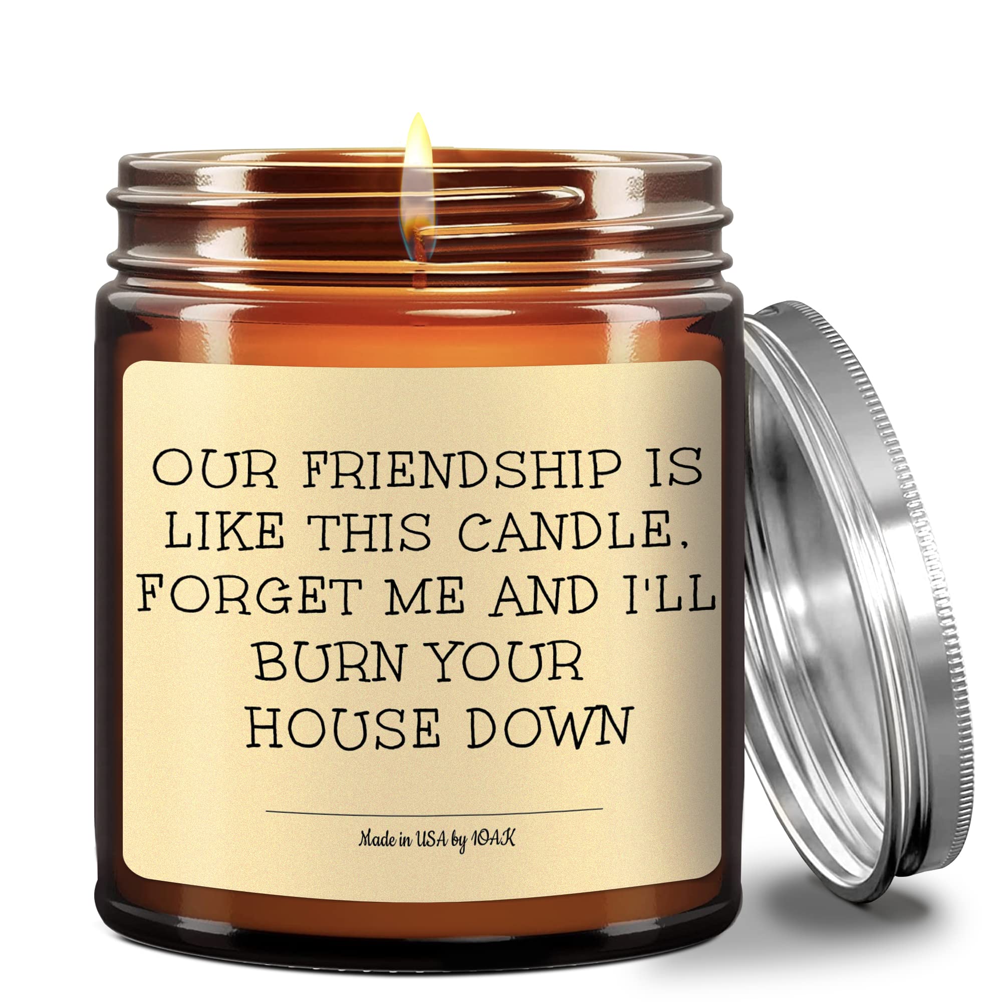 1OAK Vanilla Scented Candles - Funny Friendship Gifts for Women - Relaxing Home Decor