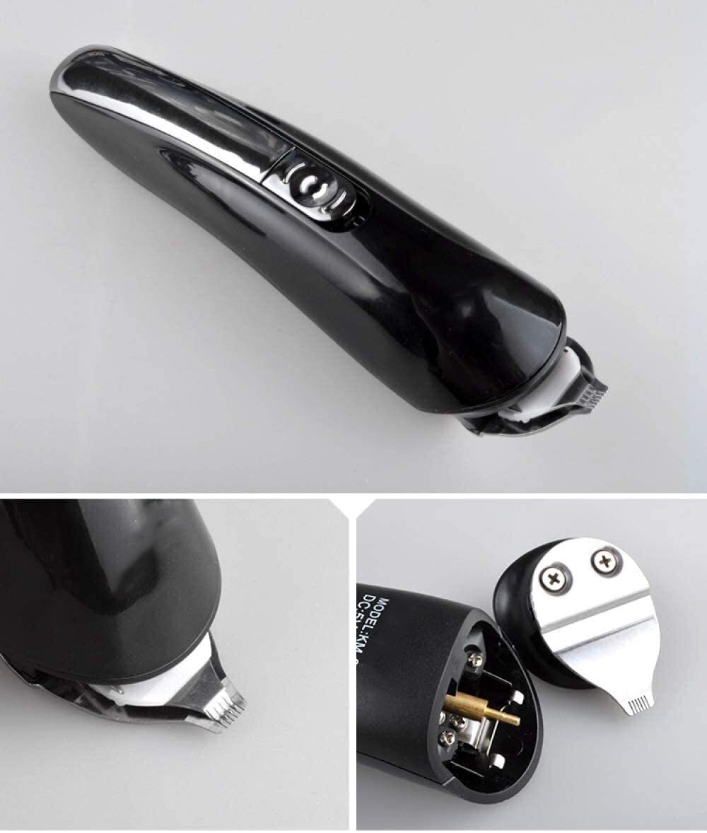 Professional Hair Clippers for Men - Rechargeable Stainless Steel Lithium Ion Trimmer with Beard & Nose Attachments | All-in-One Grooming Kit for Home Barbering, Travel & DIY Haircuts