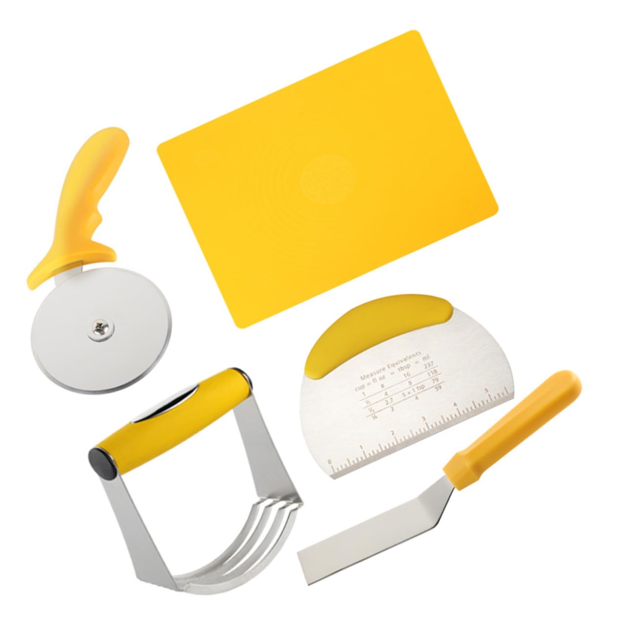 Hemoton 5-Piece Baking Set - Dough Scraper, Silicone Pastry Mixer & Pizza Dough Tool for Cake, Pie & Pastry | Perfect for Home Bakers & Professional Chefs