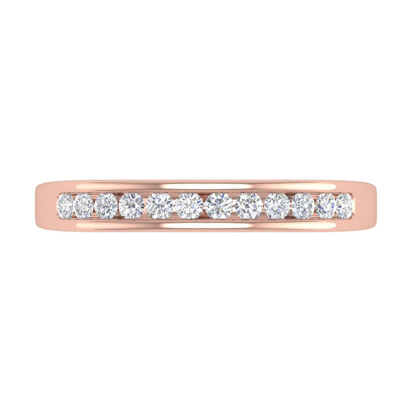 1/4 Carat Channel Set Diamond Wedding Band Ring in 10K Solid Gold - IGI Certified | Elegant Bridal Jewelry for Engagement, Anniversary & Special Occasions
