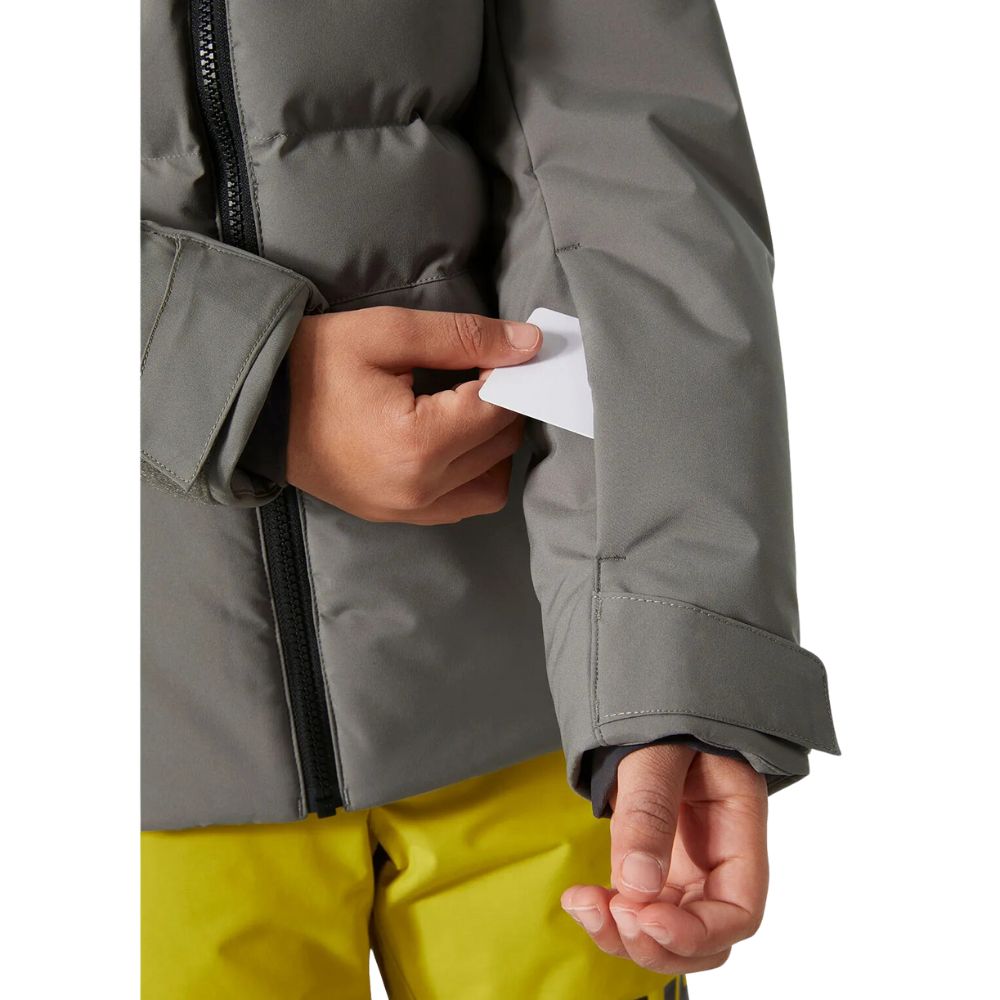 Helly Hansen Youth Boys Cyclone Ski Jacket - Waterproof Winter Jacket for Kids Snowboarding & Outdoor Activities | Concrete Grey