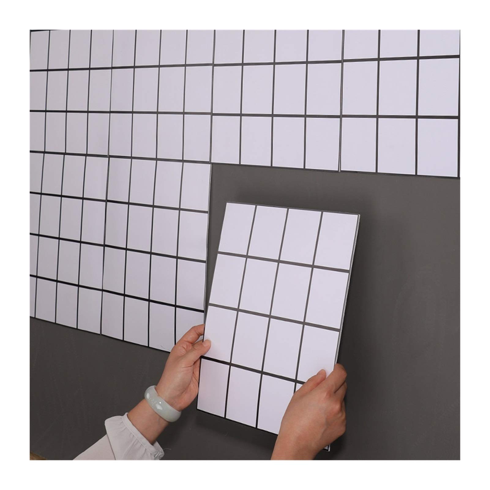 Oil-Resistant Lattice Self-Adhesive Wallpaper - Waterproof Kitchen & Bathroom Wall Sticker for Home Renovation - Easy Peel & Stick Backsplash Decor (Ideal for Kitchen Backsplash, Bathroom Walls, and Cabinet Upgrades)