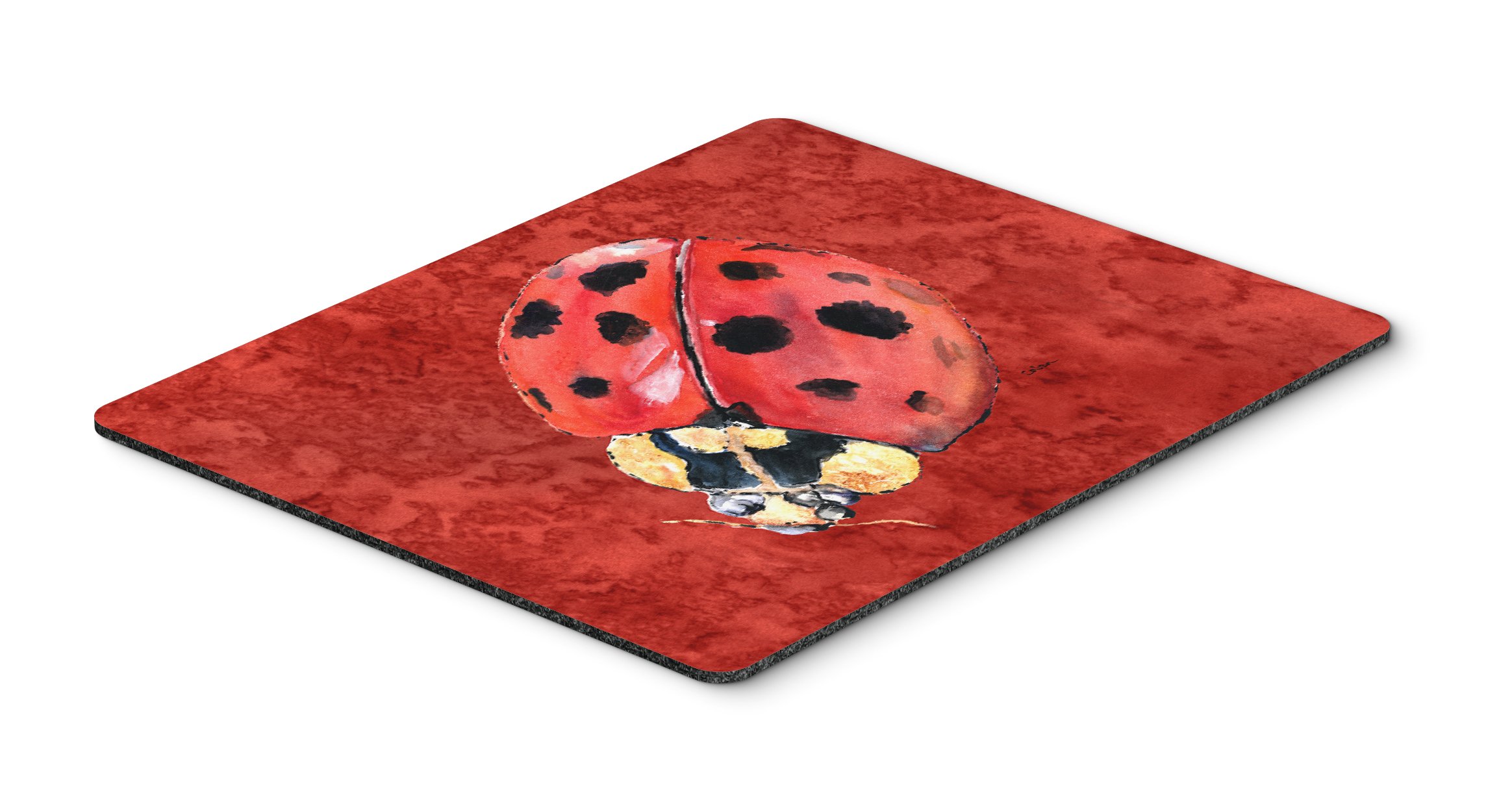 Caroline's Treasures 8870MP Lady Bug Design Deep Red Mouse Pad - Non-Slip Large Mouse Mat for Home Office, Gaming & Computer Work | Washable & Durable Surface for Laptop & PC Use | Perfect Desk Accessory for Work, Study & Entertainment