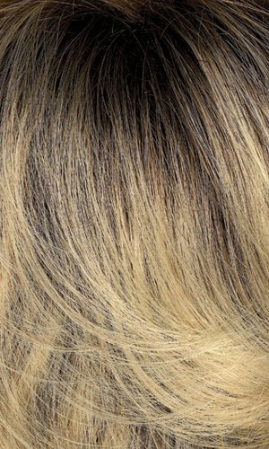 614GR Wheat blonde with light gold blonde highlights and brown roots