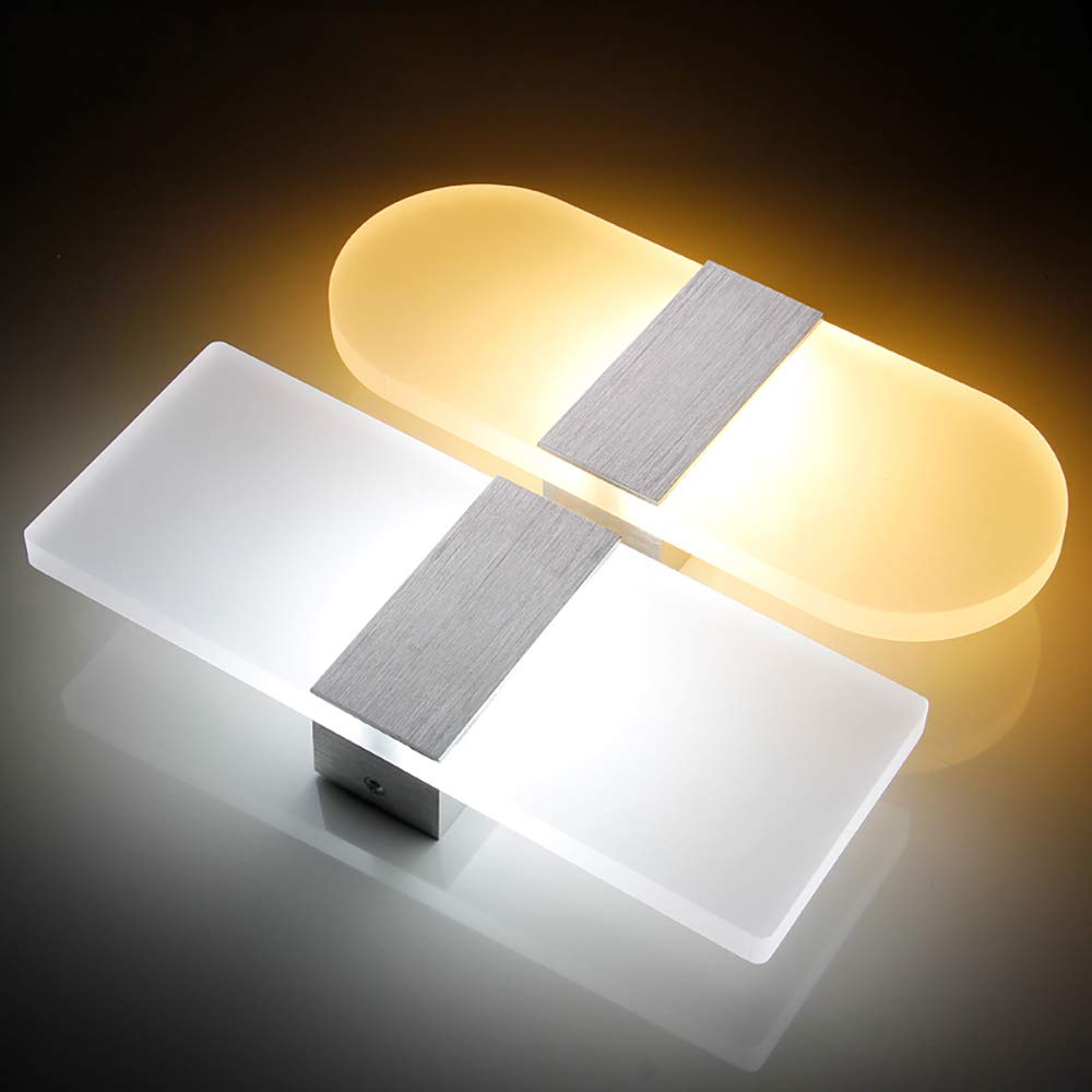 12W LED Wall Lights for Indoor Living Room - Modern Acrylic Wall Sconce Lighting, Decorative LED Wall Lamp for Bedroom, Hallway, Stairs & Balcony - Perfect for Ambient Lighting and Home Decor