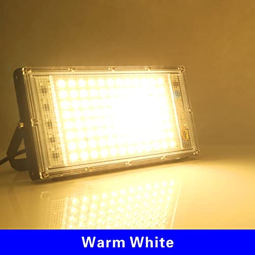 100W LED Flood Light Outdoor Waterproof IP65 - AC 220V-240V Landscape Lighting, Street Lamp (Warm White) - Perfect for Garden, Pathway, and Building Facade Illumination