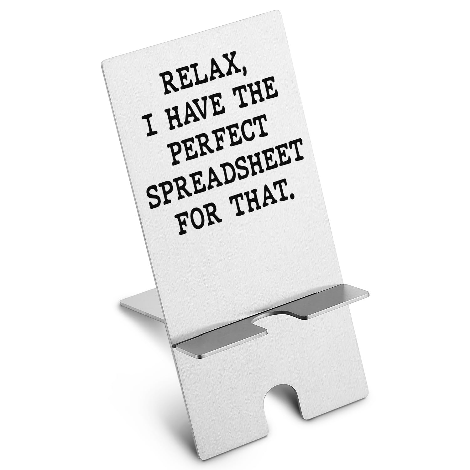 Funny Cell Phone Stand Holder - Humorous Office & Home Desk Accessory, Unique Gift for Women, Men, Coworkers & Boss - Perfect for Work, Video Calls & Hands-Free Viewing (GPP25)