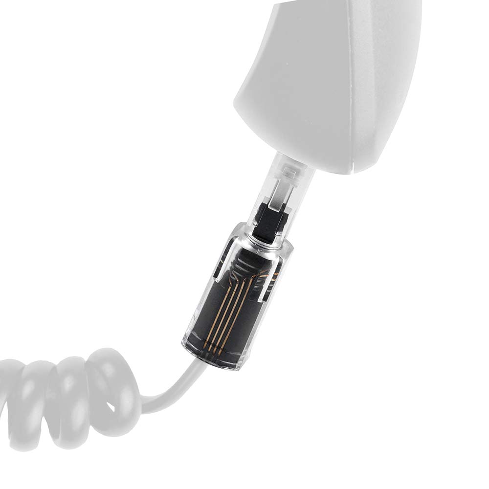 10 Pack Power Gear Telephone Cord Detangler - Tangle-Free 360° Rotation for Landline Phone Handset - Compatible with All Brands (Black, Model 52230) - Perfect for Home & Office Use - Organize Desk & Prevent Cord Mess