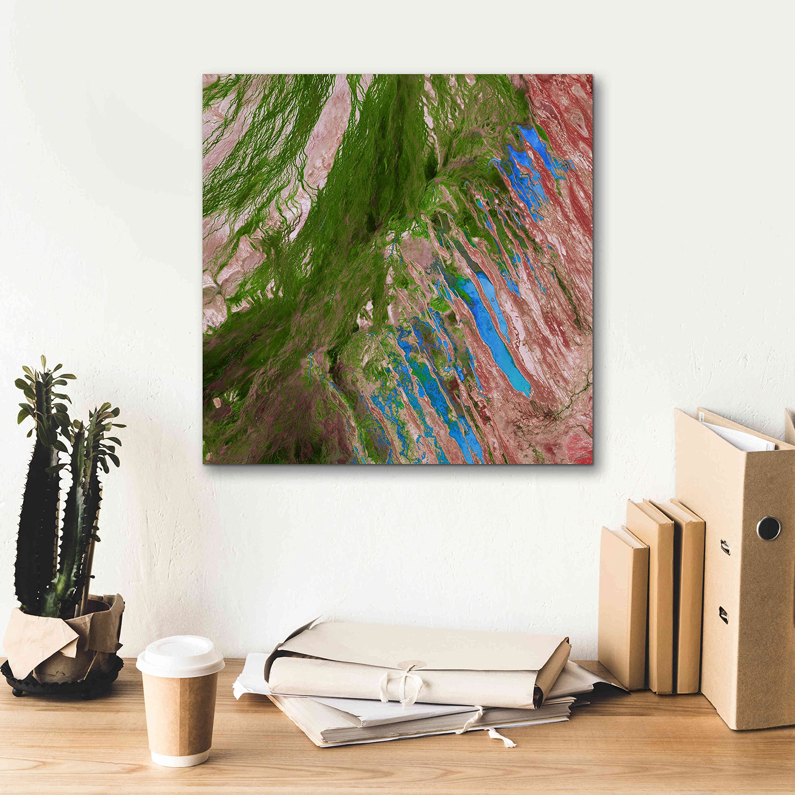 Epic Graffiti 'Earth as Art: Painting the Desert' Canvas Wall Art Print - 18x18 Inches Modern Home Decor for Living Room, Bedroom & Office