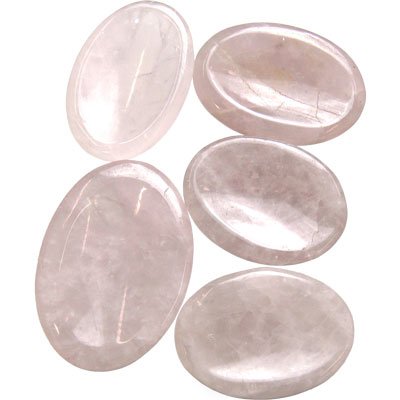 Rose Quartz Worry Stone - Natural Healing Crystal for Stress Relief & Anxiety - Perfect for Meditation, Pocket Stone, and Emotional Balance