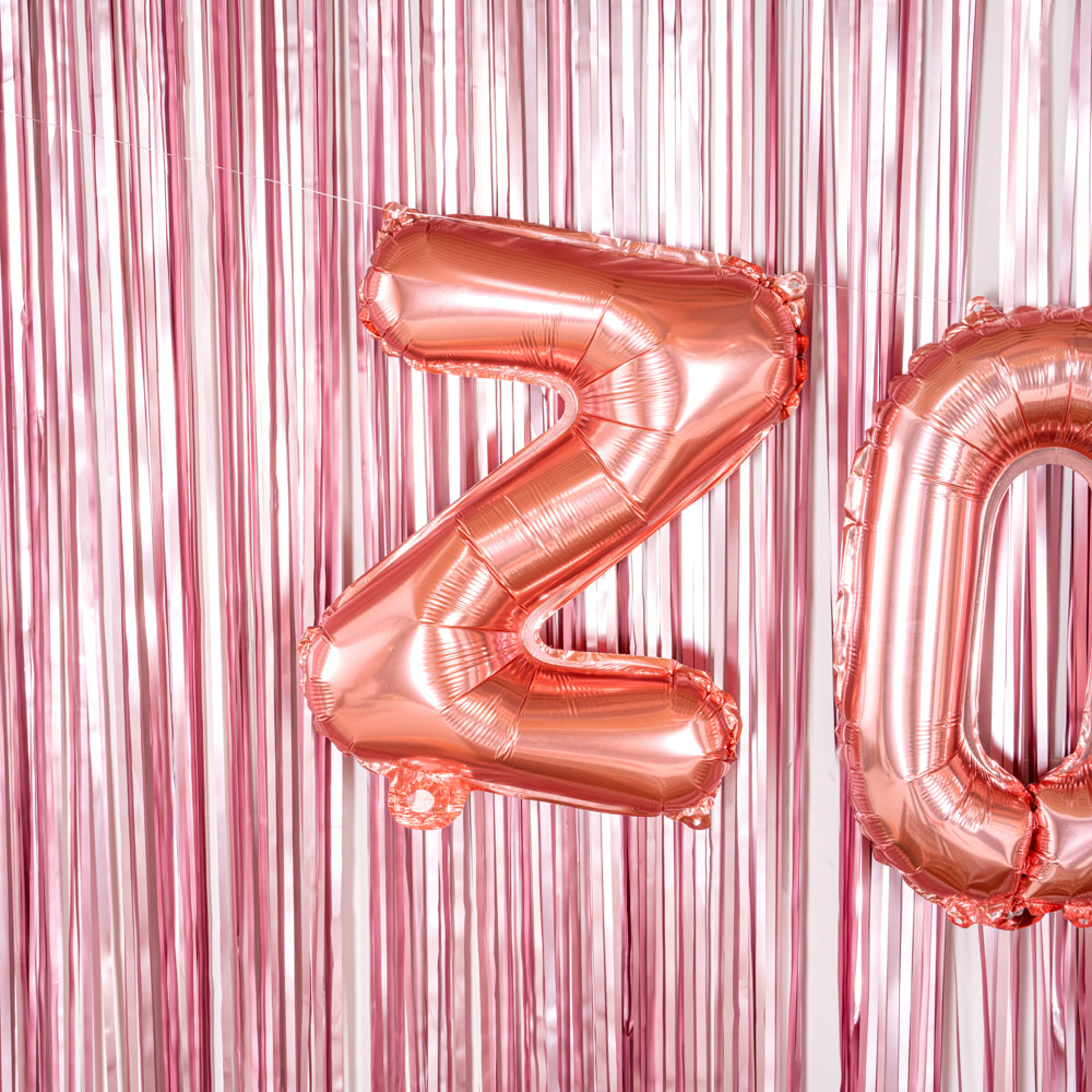 Rose Gold Mylar Letter Z Balloon - 16 Inch Large Foil Alphabet Balloon for Birthday Party Decorations, Wedding, Anniversary & Graduation Celebrations (1 Count)