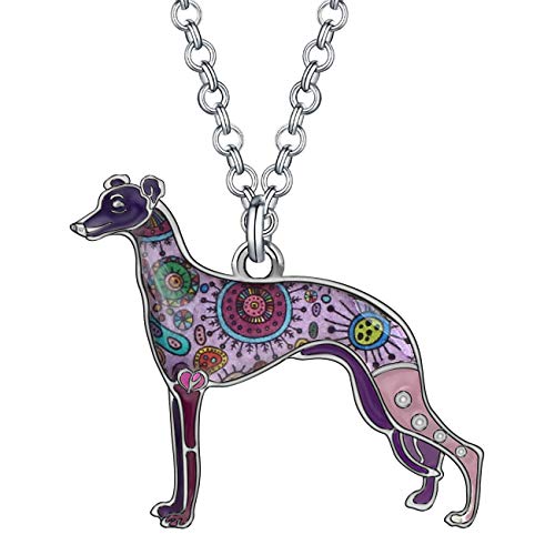 Enamel Greyhound Purple