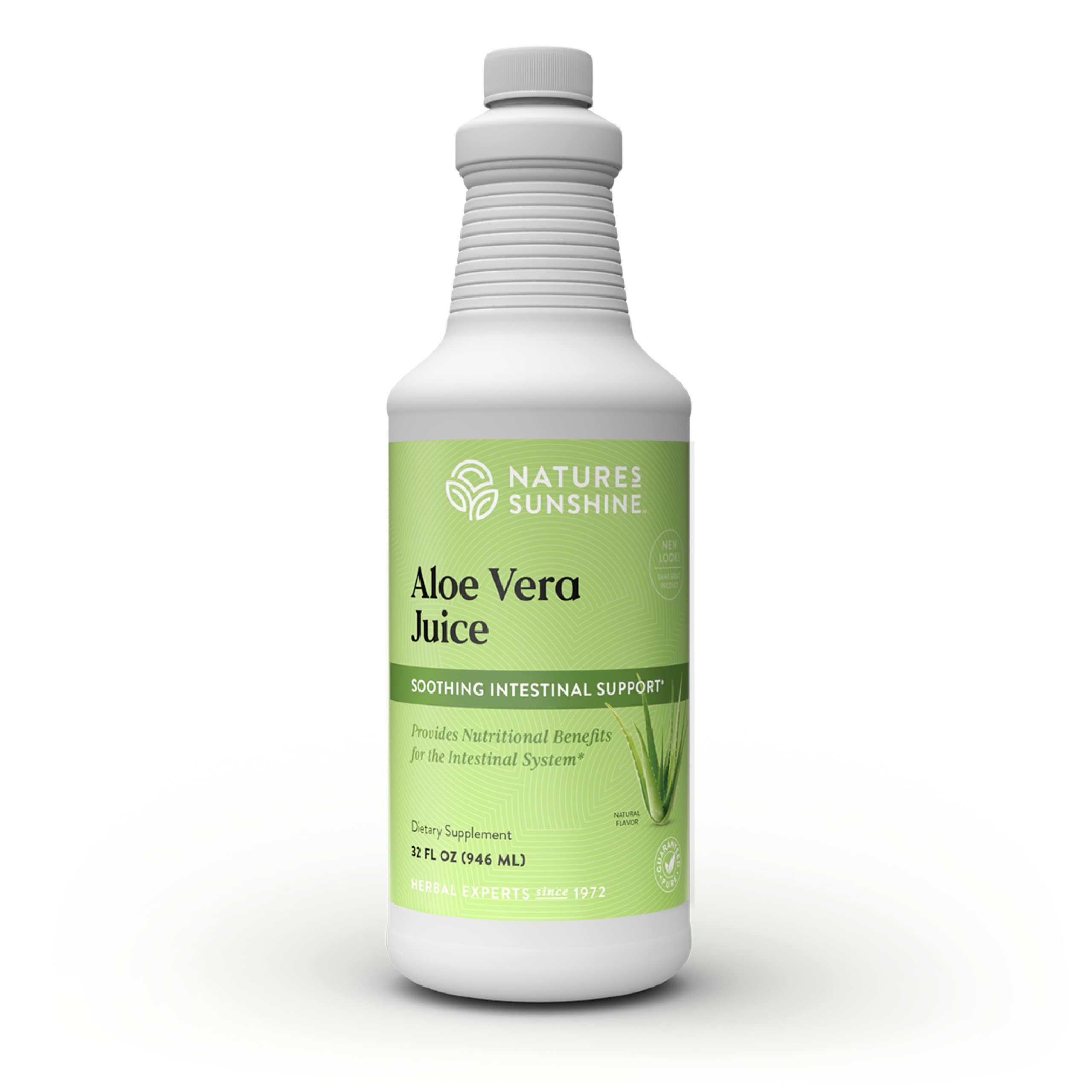 Organic Aloe Vera Juice 32 Fl Oz (946ml) - Pure Digestive Health Drink for Detox & Hydration - Supports Skin Care, Weight Loss & Immune System - Great for Smoothies, Juices & Wellness Shots