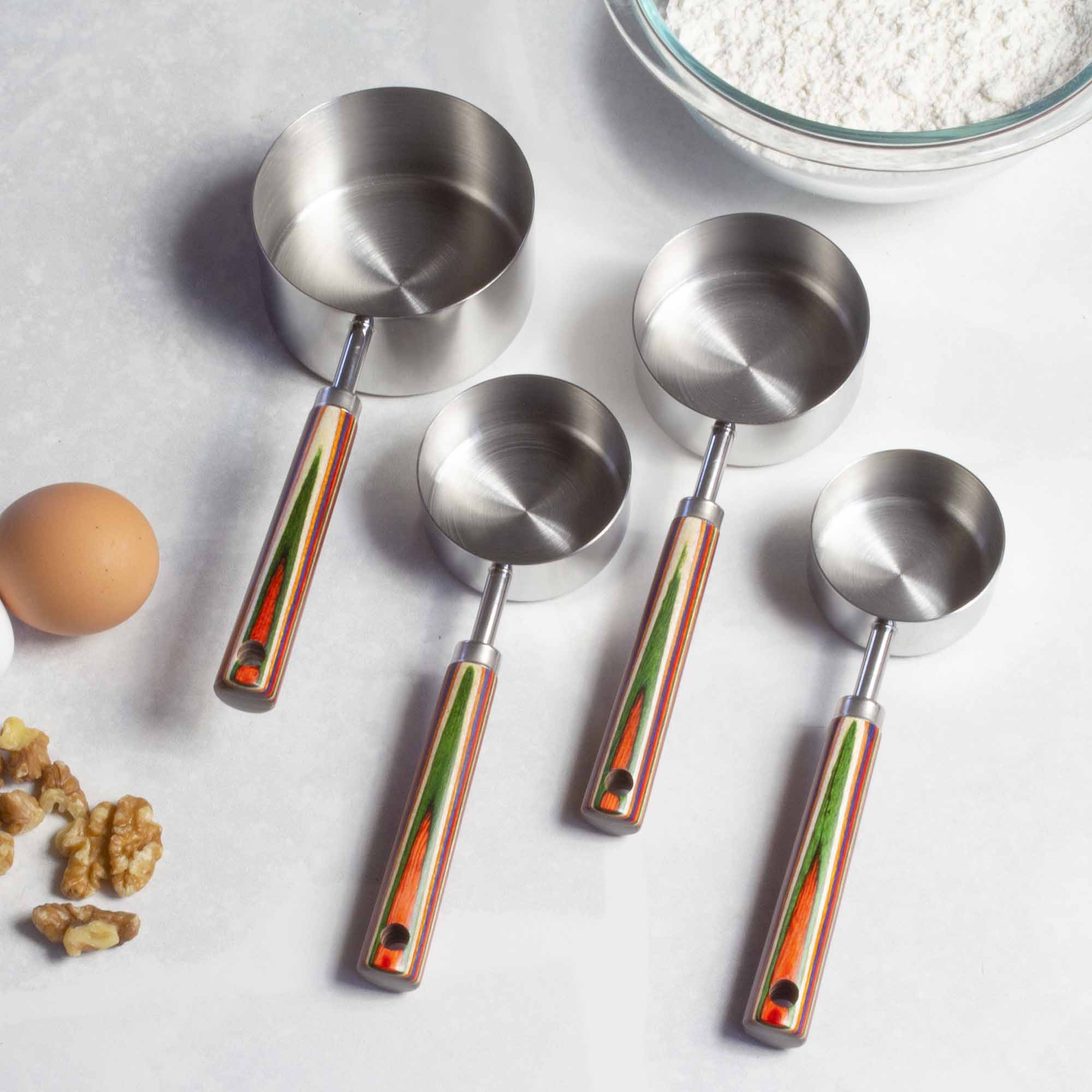 Baltique® Marrakesh Collection 4-Piece Measuring Cup Set - Durable Plastic Measuring Cups for Baking, Cooking & Kitchen Use - Perfect for Dry & Liquid Ingredients (1/4, 1/3, 1/2 & 1 Cup)