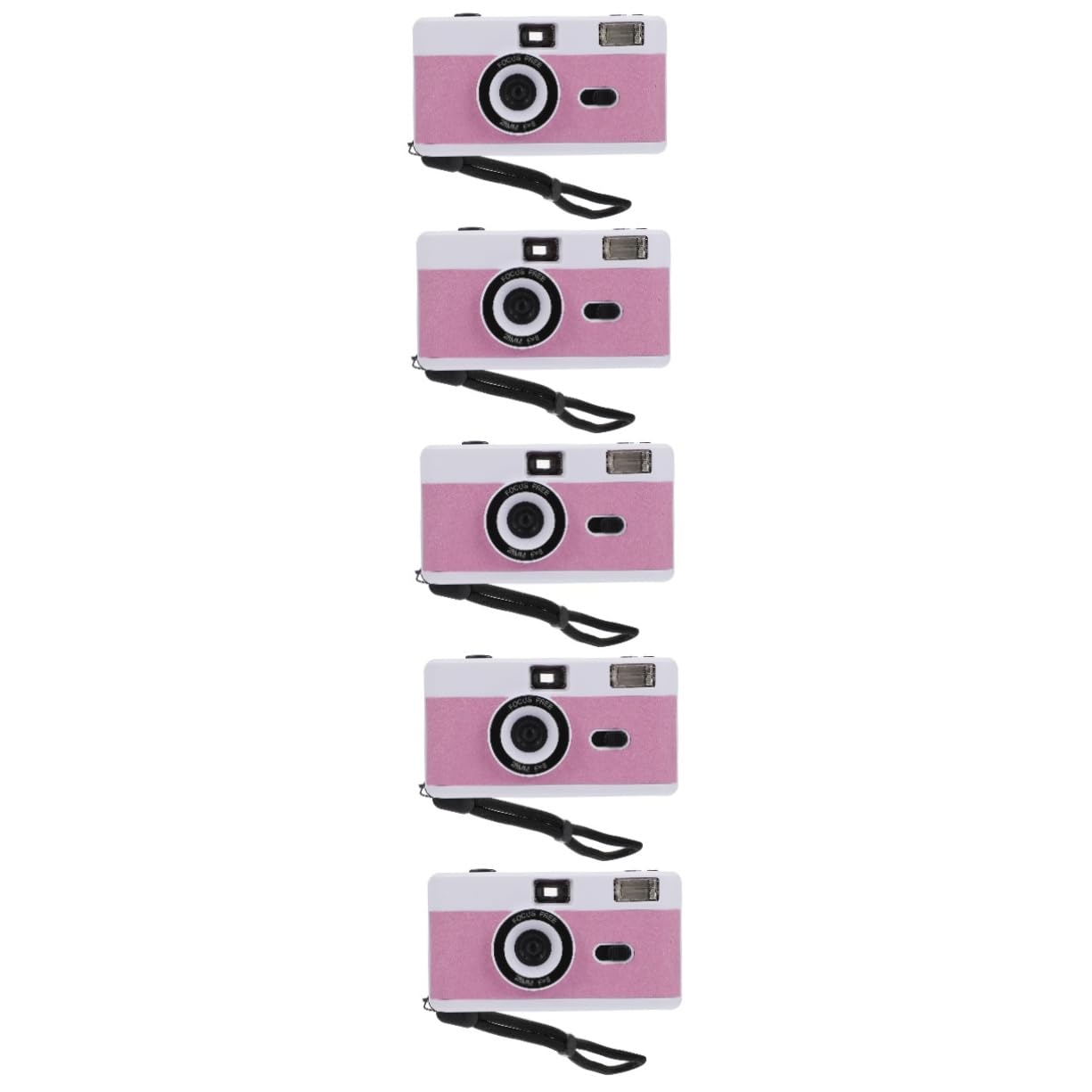 Gadpiparty 5-Pack Retro Film Cameras with Built-in Flash - Portable Vintage Plastic Film Camera Set, Mini Macaron White - Perfect for Travel, Parties & Creative Photography