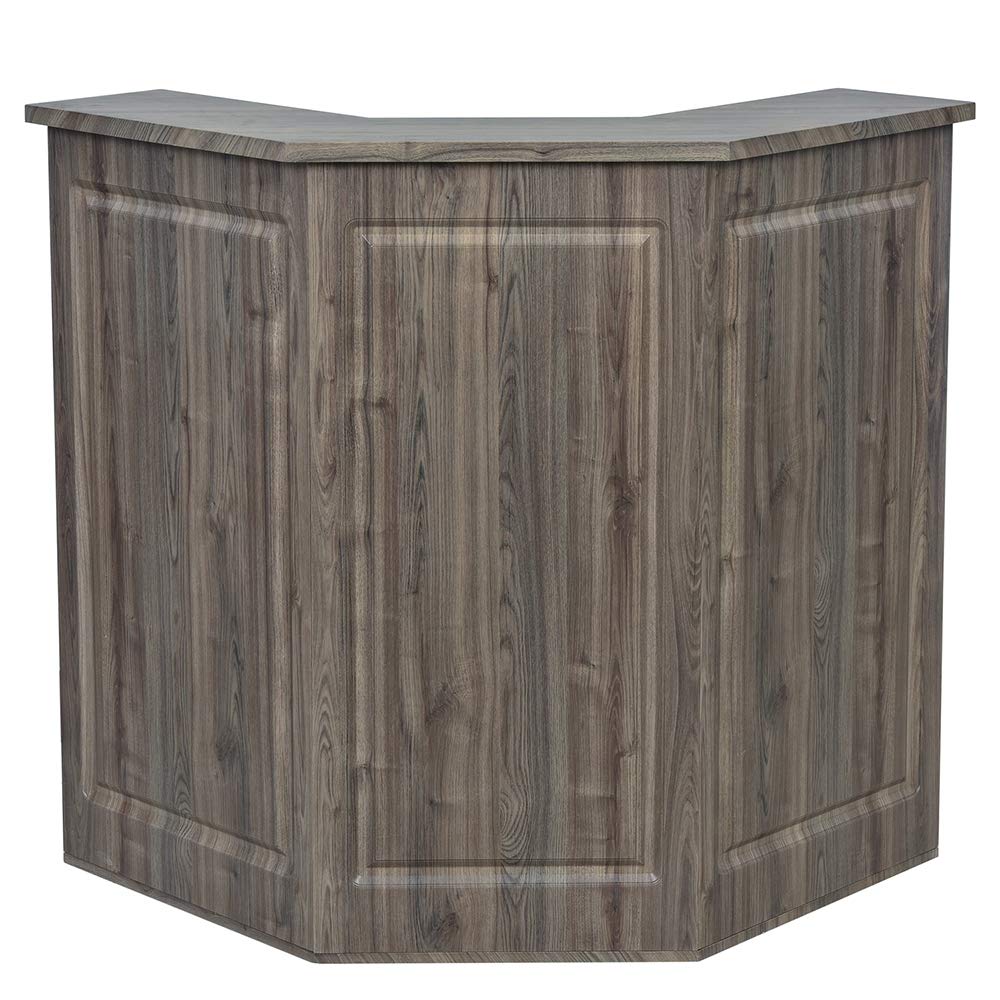 Modern Reception Desk with LED Lights for Office, Lobby, Salon & Spa - Elegant Valencia Style Receptionist Counter for Professional Workspaces