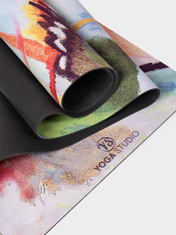 Eco-Friendly Vegan Suede Microfiber Yoga Mat 4mm - Non-Slip, Cushioned for Hot Yoga, Pilates & Home Workouts - Perfect for Beginners & Professionals