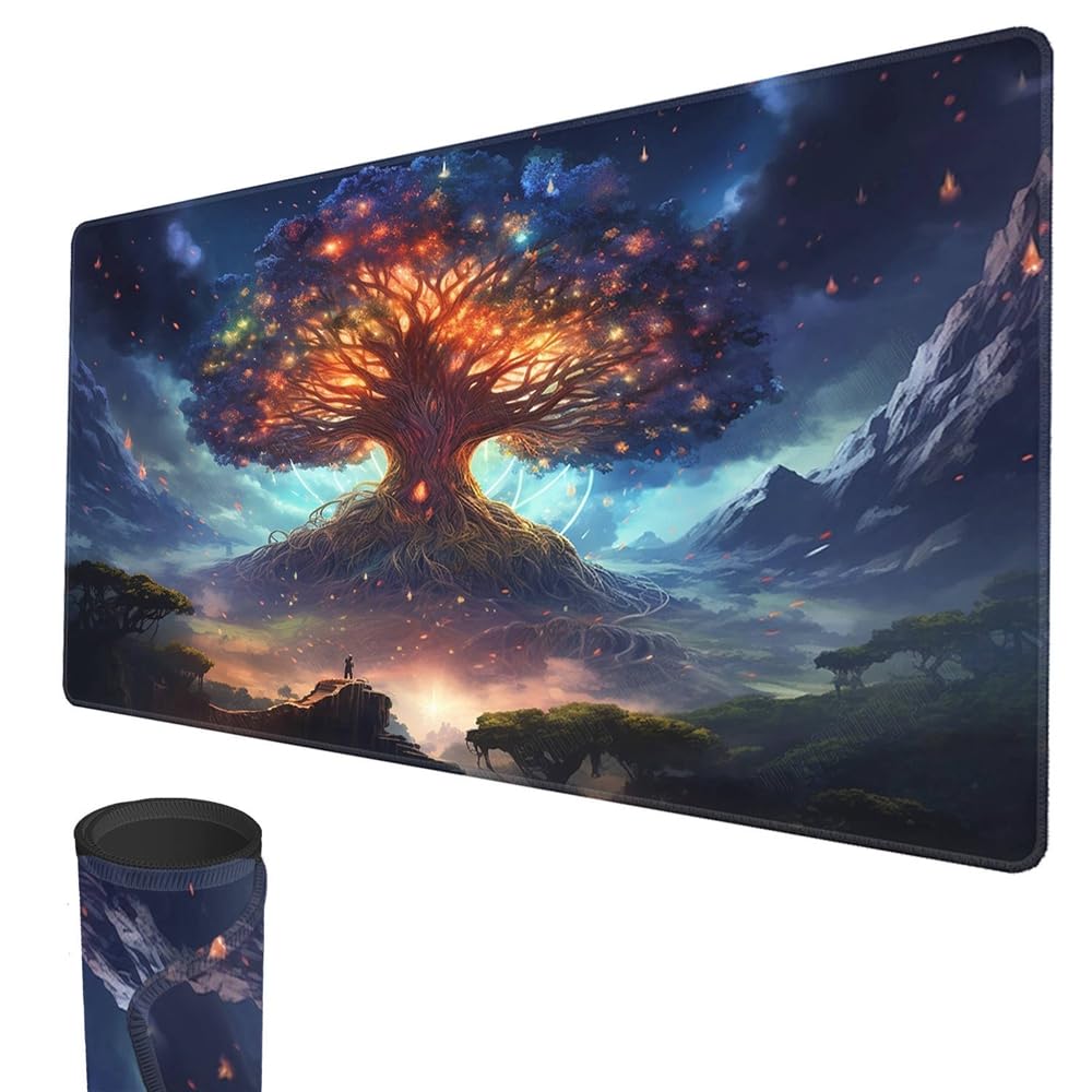 MTG Game Mat 60 x 35 cm - Stitched Edge Rubber Surface Playmat for TCG, Board Games & Halloween Themed Battles - Perfect for Magic: The Gathering, Yu-Gi-Oh, and Card Game Tournaments