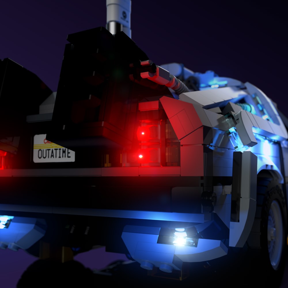 LEGO® Back to the Future Time Machine Light Kit - Compatible with Set #10300 - DIY Lighting for LEGO DeLorean - Perfect for Display & Nighttime Showcase