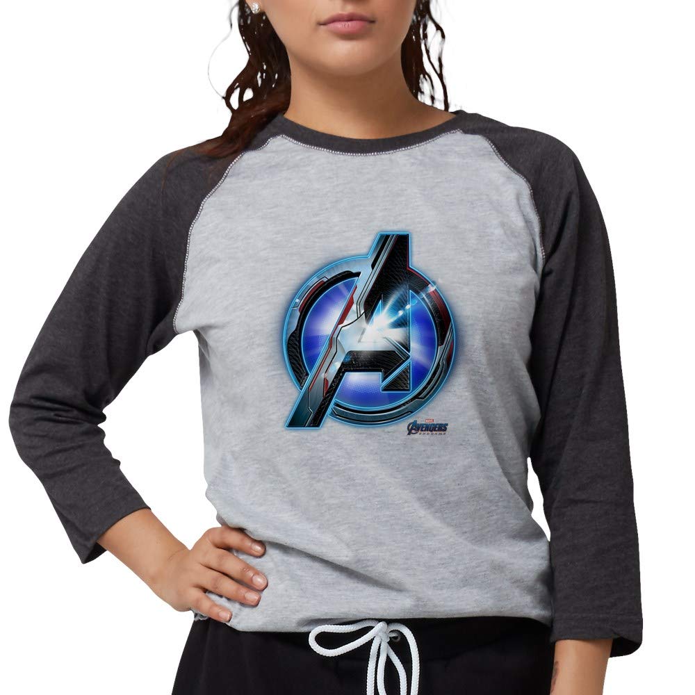 Avengers Endgame Logo Women's Baseball Tee - Soft Cotton Marvel Superhero Graphic T-Shirt for Casual Wear & Fan Gifts