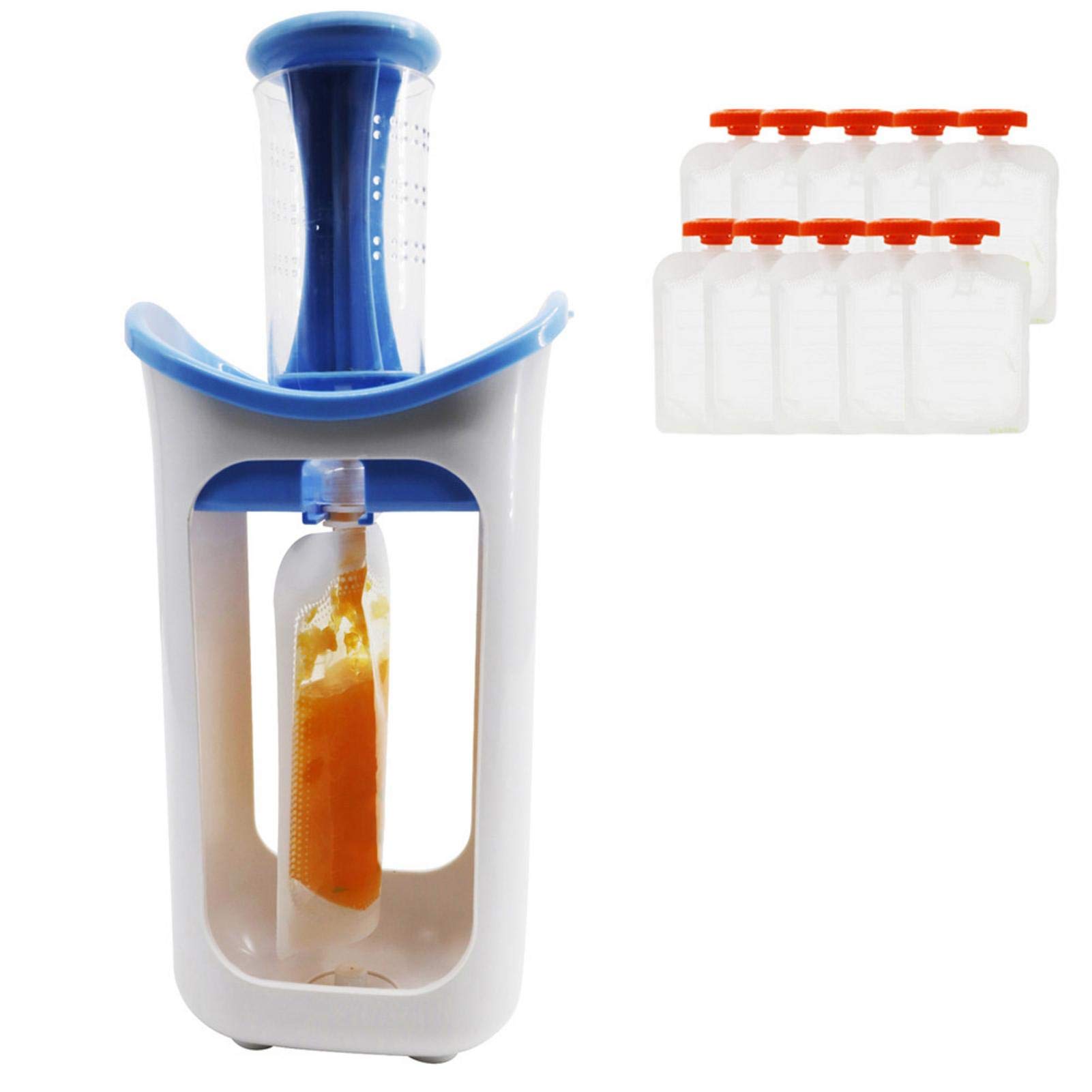 **Reusable Baby Food Pouch - Squeeze Station for Fresh Fruit Puree & Juice | BPA-Free Infant Food Storage Bags | Perfect for On-the-Go Feeding & Snacking**