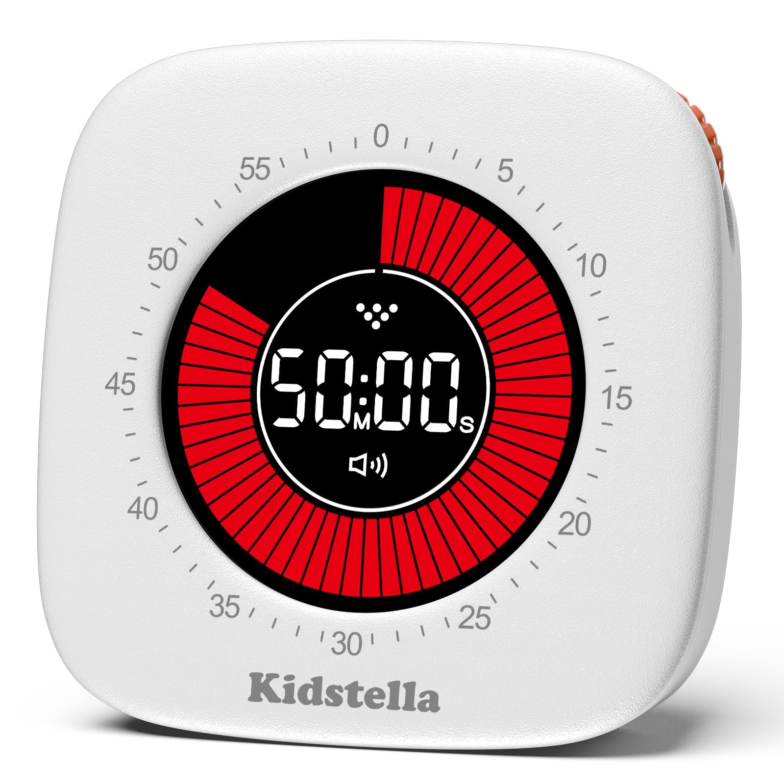 Rechargeable 60-Minute Visual Timer for Kids & Adults - 4 Alarm Modes, Silent Operation Pomodoro Timer for Classroom, Kitchen, Office - Autism & ADHD Focus Tool (Pearl White) - Perfect for Study Sessions, Cooking, Time Management & Special Needs Support
