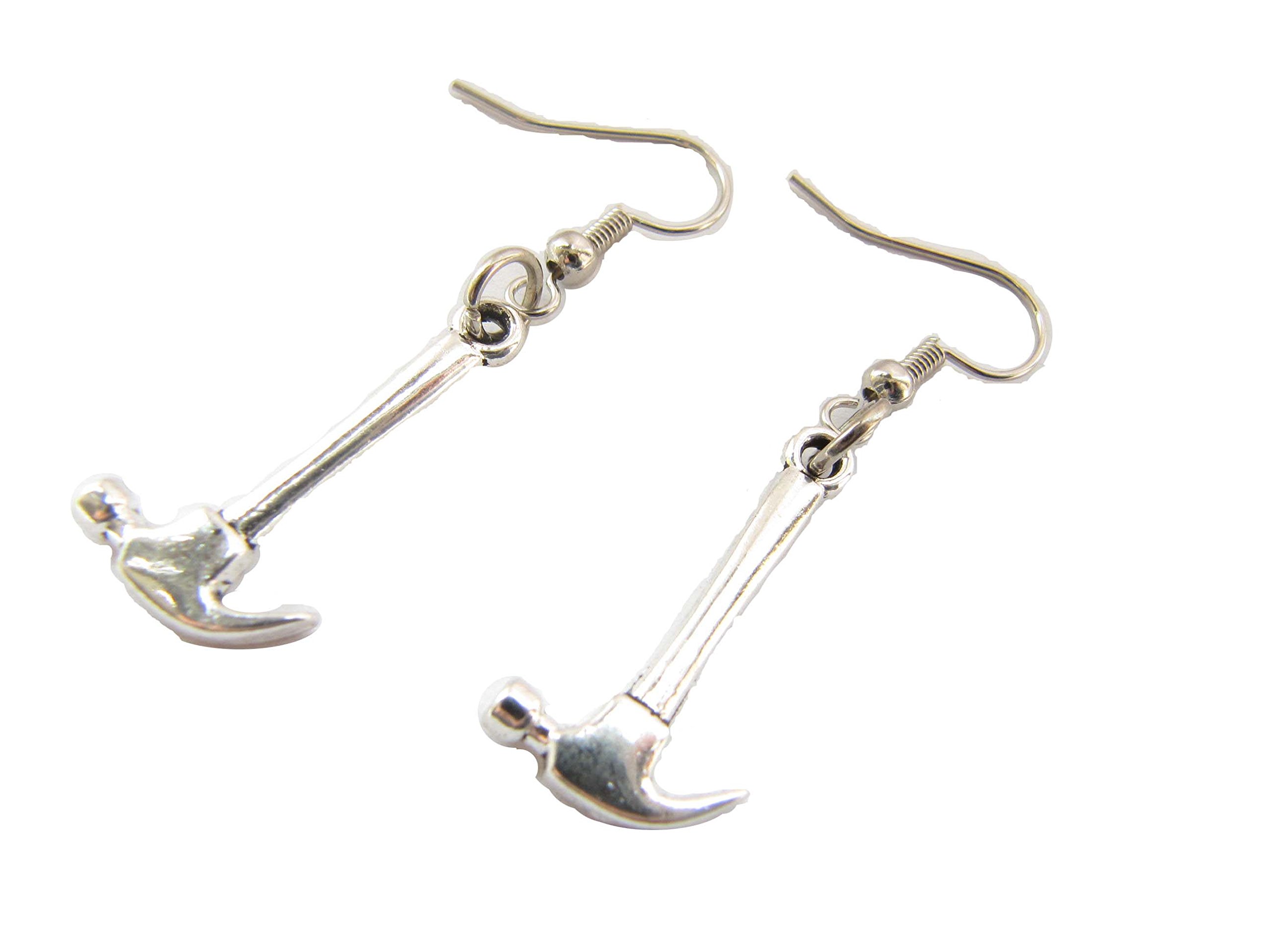 Hammer Earrings for Women - Unique Tool Jewelry Gift for Handyman, DIY Enthusiasts | Perfect for Construction Workers, Carpenters, Craft Lovers