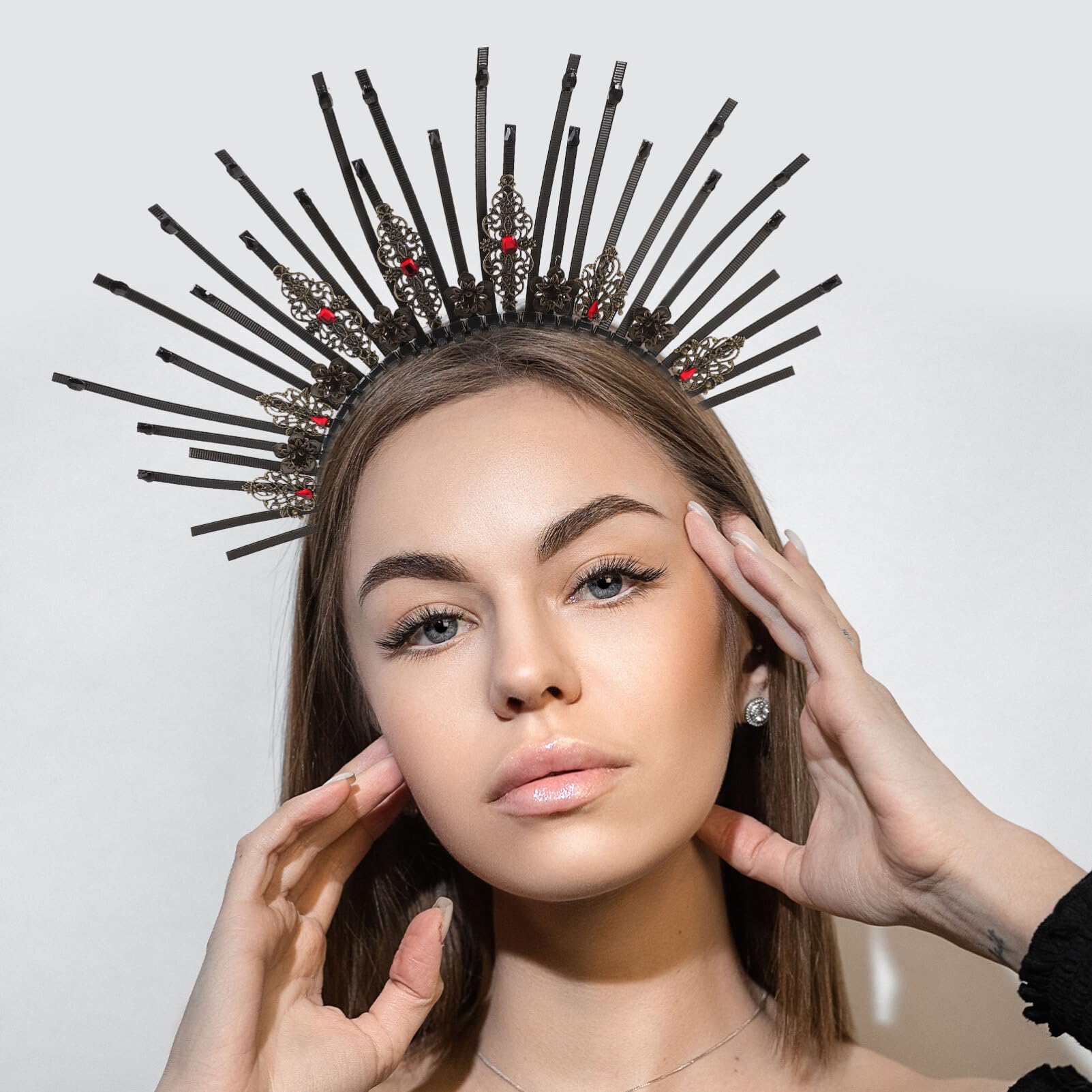 Beavorty Women's Carnival Headbands - Adjustable Plastic Hair Crown Headpiece for Cosplay, Costume Parties & Festivals - Elegant Hair Bands & Hair Ties for Adults (Great for Halloween, Mardi Gras & Themed Events)