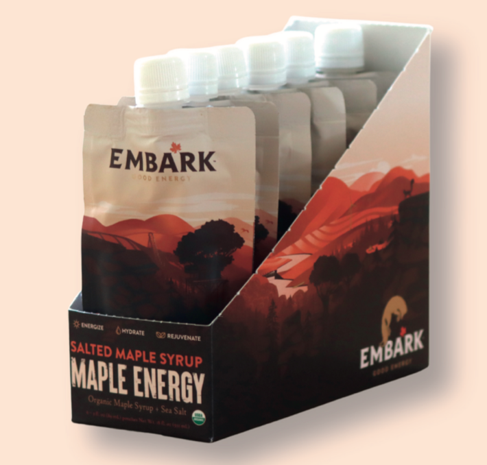 Embark Maple Energy - 100% Natural Maple Syrup (3oz Resealable Pouch) - Perfect for Coffee, Tea, Pancakes & Baking | Healthy Sweetener Alternative