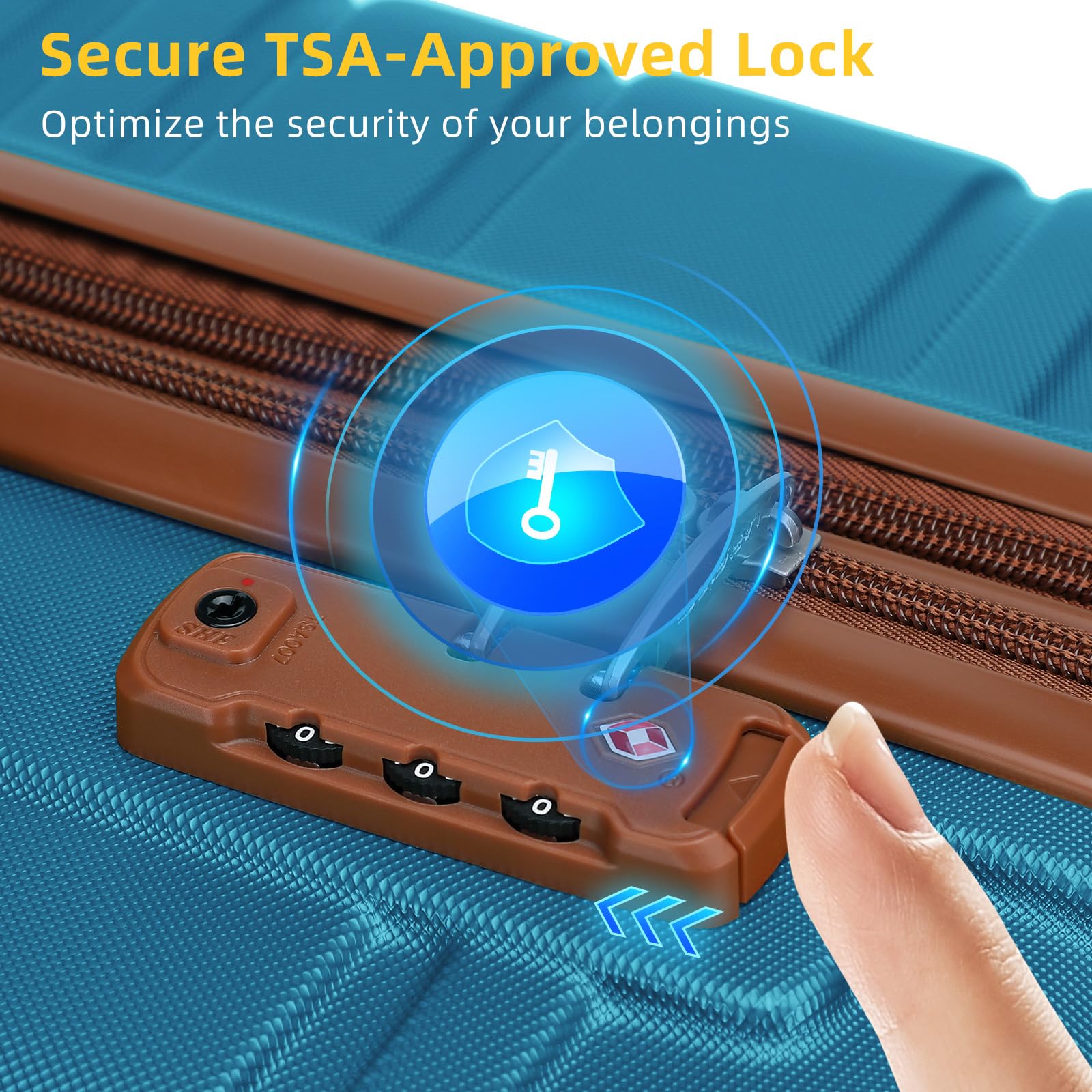 6-Piece Lavender Expandable Hardside Spinner Luggage Set with TSA Lock - Lightweight Carry-On Suitcase for Women (Blue) | Perfect for Air Travel, Business Trips & Vacation Packing