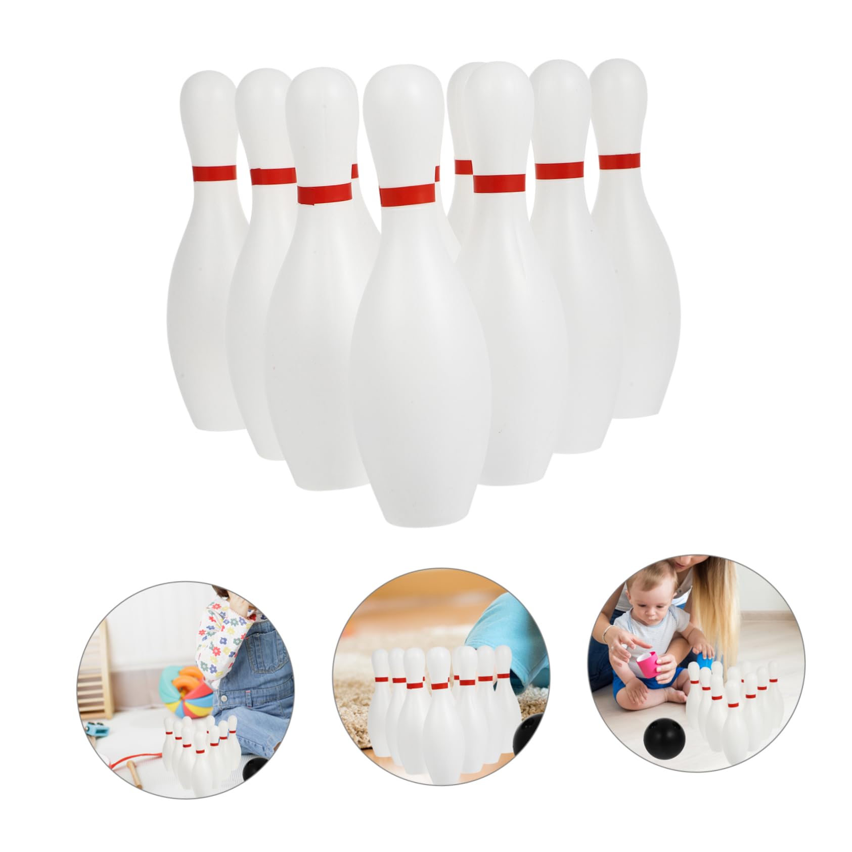Kisangel Mini Bowling Game Set for Kids - 10 Pins & 2 Balls, Outdoor Sports Toys for Backyard Fun, Family Game Night & Birthday Parties
