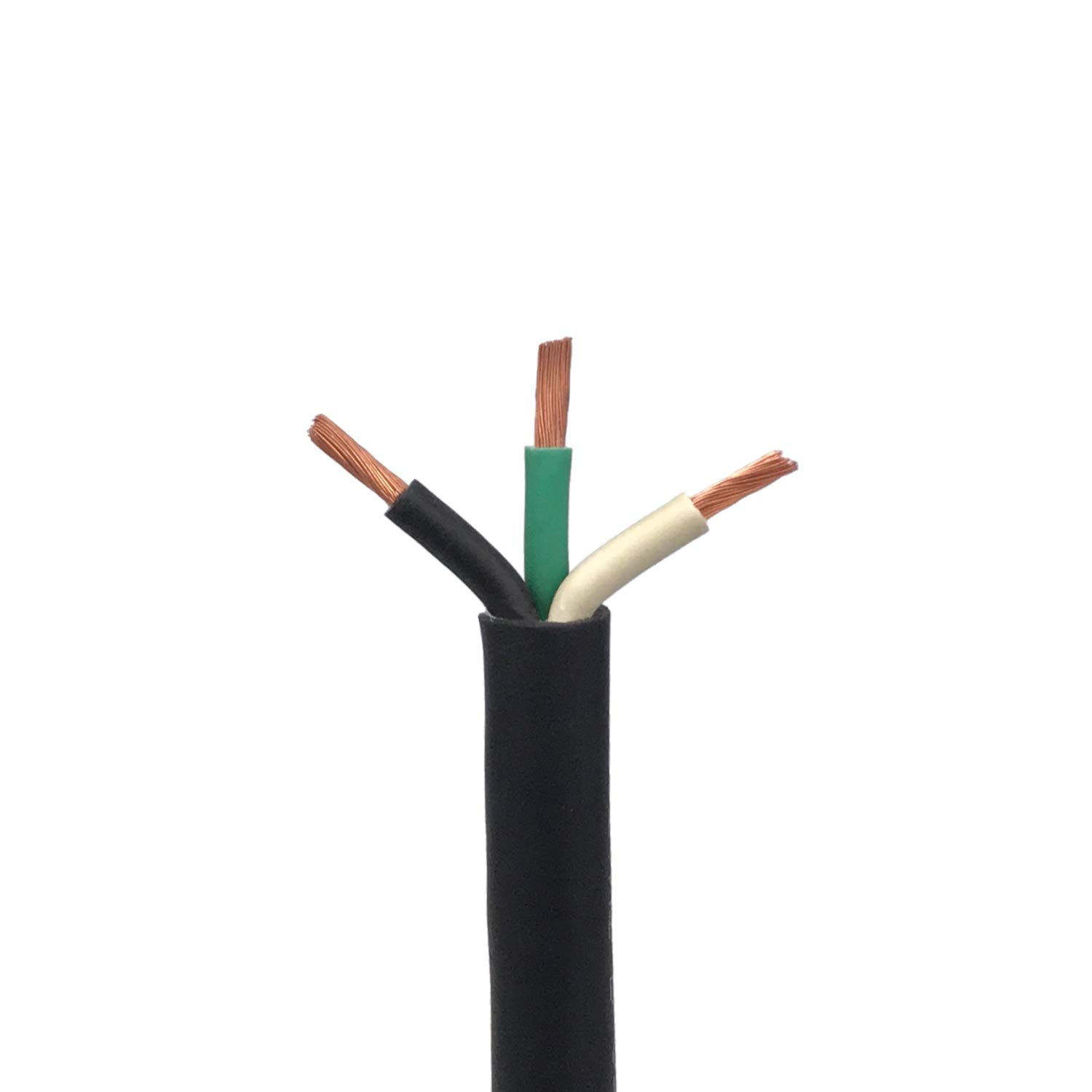 12 AWG SJOOW Portable Power Cord - 3 Conductor 300V EPDM Wire with CPE Jacket - 250 Feet Heavy Duty Extension Cable for Outdoor Tools, Generators, and Industrial Equipment