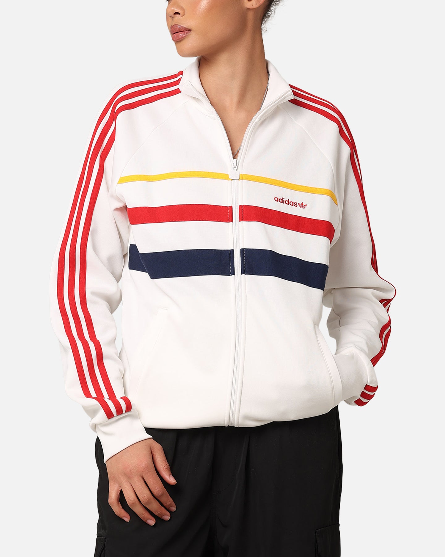 Adidas First Track Jacket - Lightweight Running Jacket for Men & Women | Cloud White | Windproof & Breathable for Outdoor Sports & Jogging