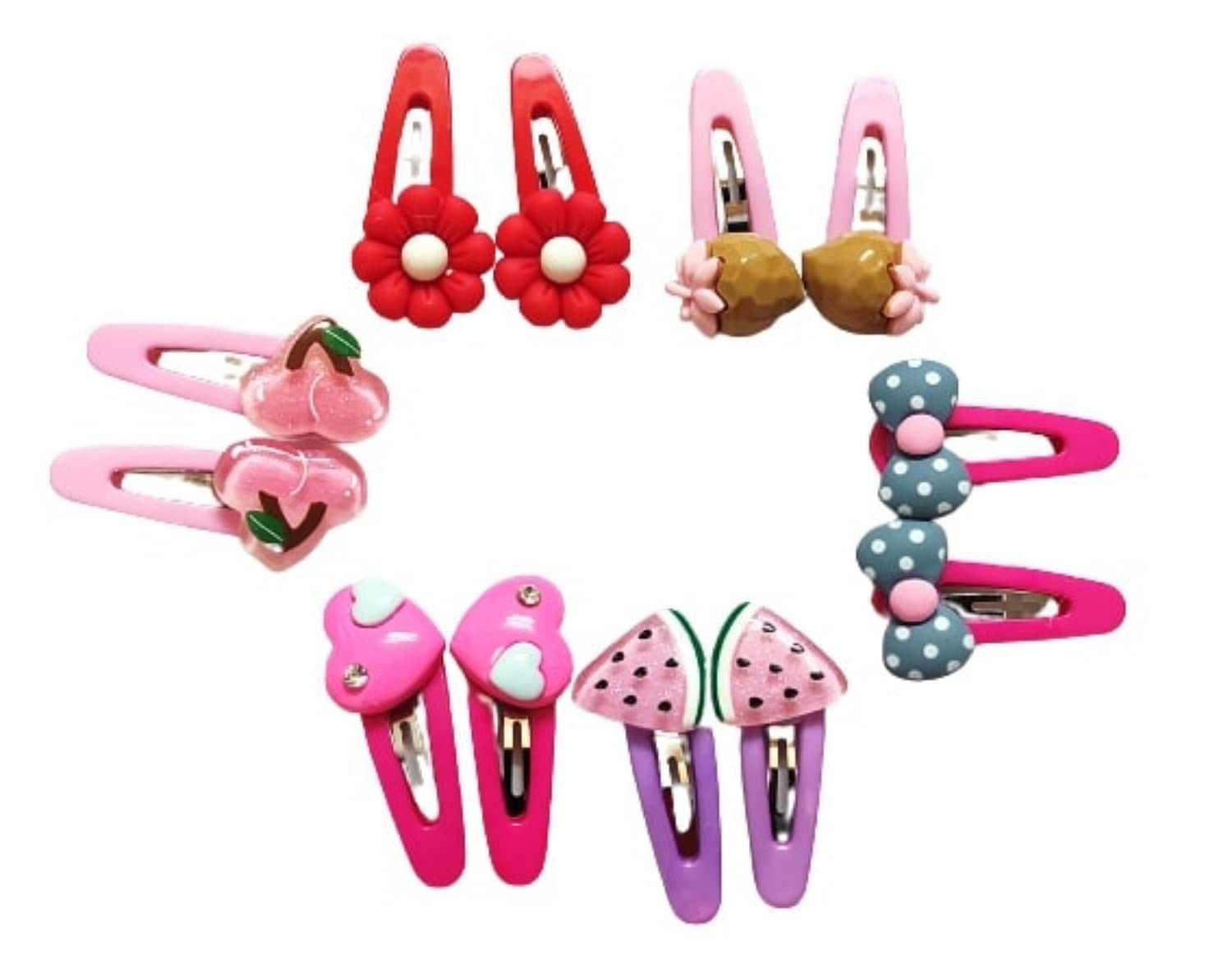 New Jain Traders - 12 Pack Multicolor Tic-Tac Hair Clips for Girls & Kids - Perfect for School, Parties & Daily Hair Styling