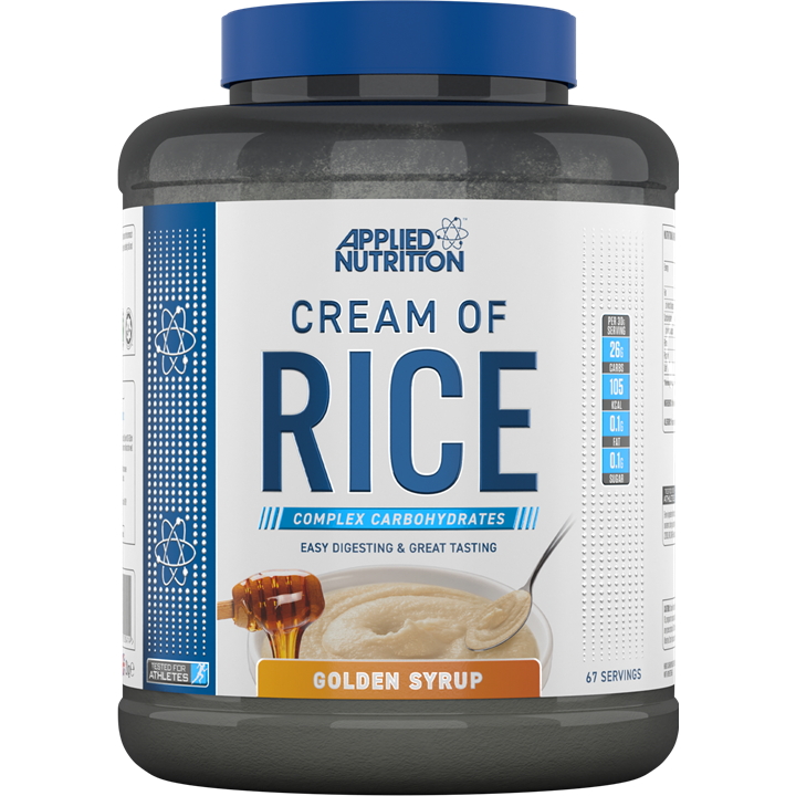 Applied Nutrition Cream of Rice - 2kg (67 Servings) | Gluten-Free, Quick & Easy Breakfast Cereal for Athletes & Fitness Enthusiasts | Perfect for Pre-Workout, Post-Workout & Healthy Meal Prep