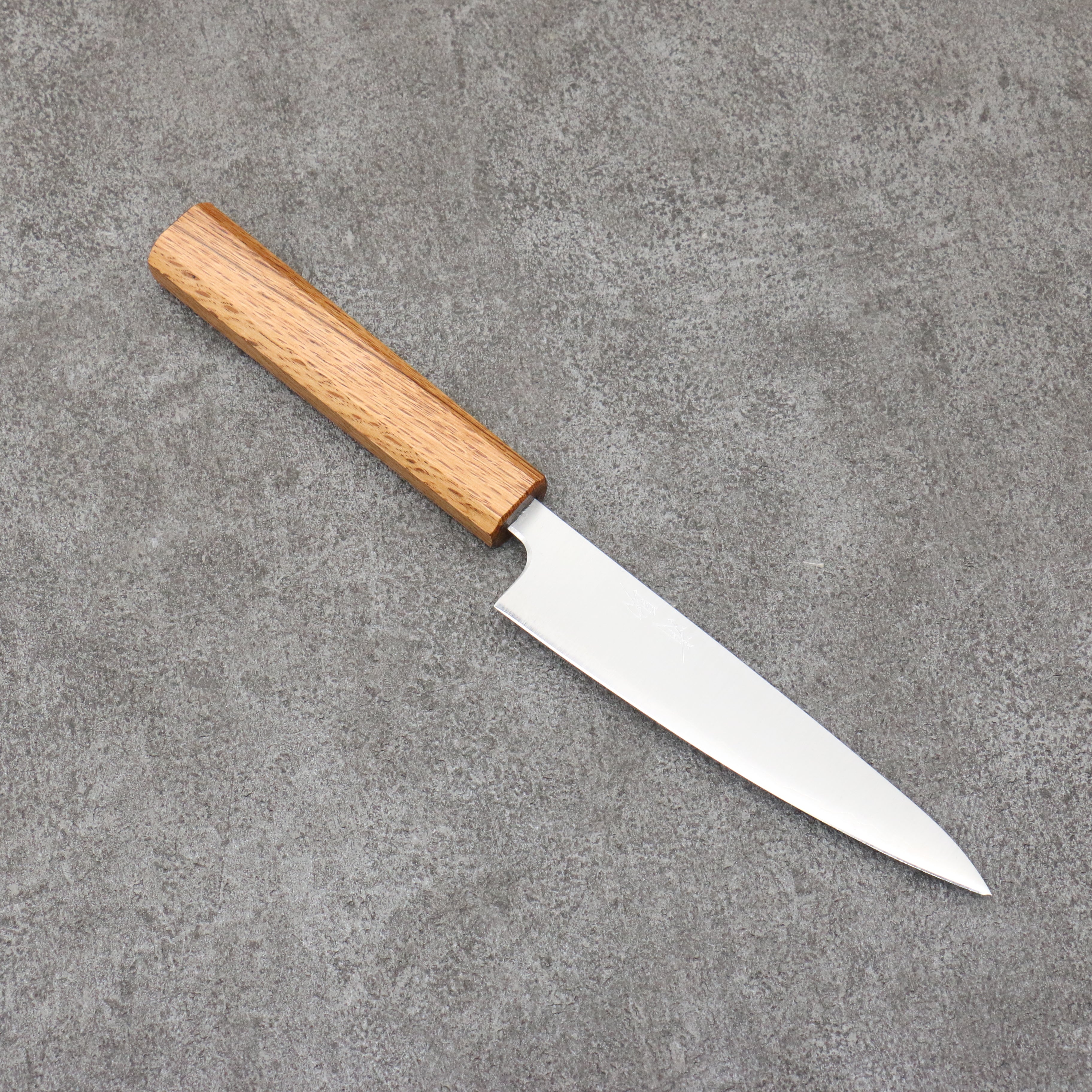 Premium Seisuke Silver Steel No.3 Migaki Polish Finish Petty Utility Knife 135mm - Japanese White Oak Handle - Perfect for Slicing, Peeling & Precision Kitchen Tasks