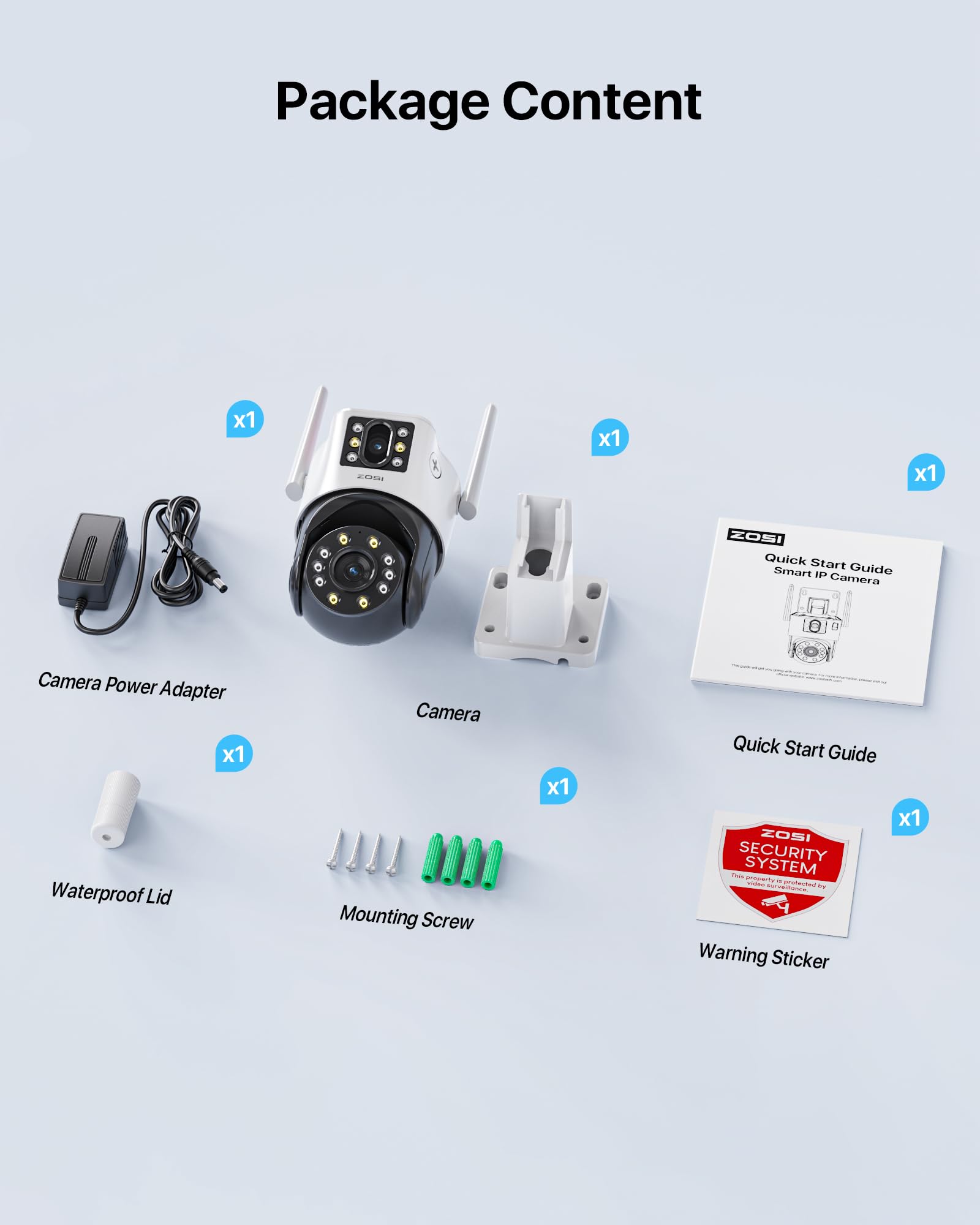 ZOSI 4MP+4MP Dual-Lens WiFi Outdoor Security Camera with 8X Hybrid Zoom | Wireless Home CCTV Camera with Auto Tracking, Person/Vehicle Detection | Color Night Vision & Spotlight Siren (Model C298 Max) | Ideal for Home Security, Business Surveillance & Property Monitoring